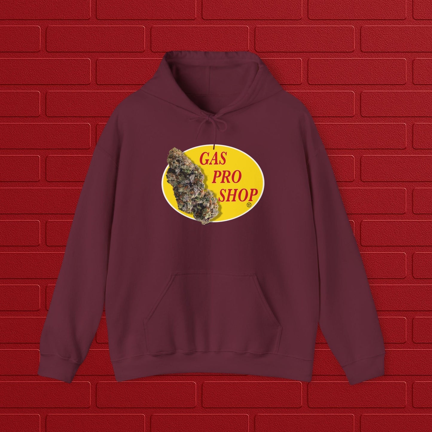 Gas Pro Shop Hoodie | Unisex Cannabis Sweatshirt | Cozy Gift for Stoners | Unique Graphic Hoodie | Perfect for Outdoors & Relaxation Printify