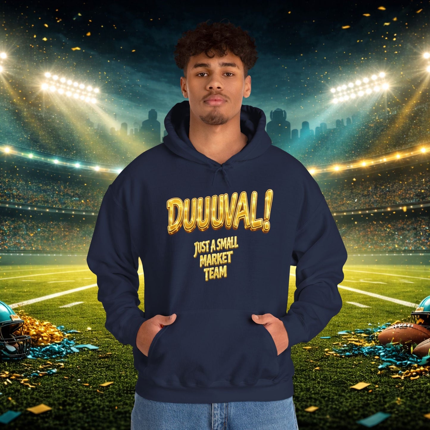 Duuval! Football Hoodie — "Locked In" Small Market Pride Sweatshirt Printify