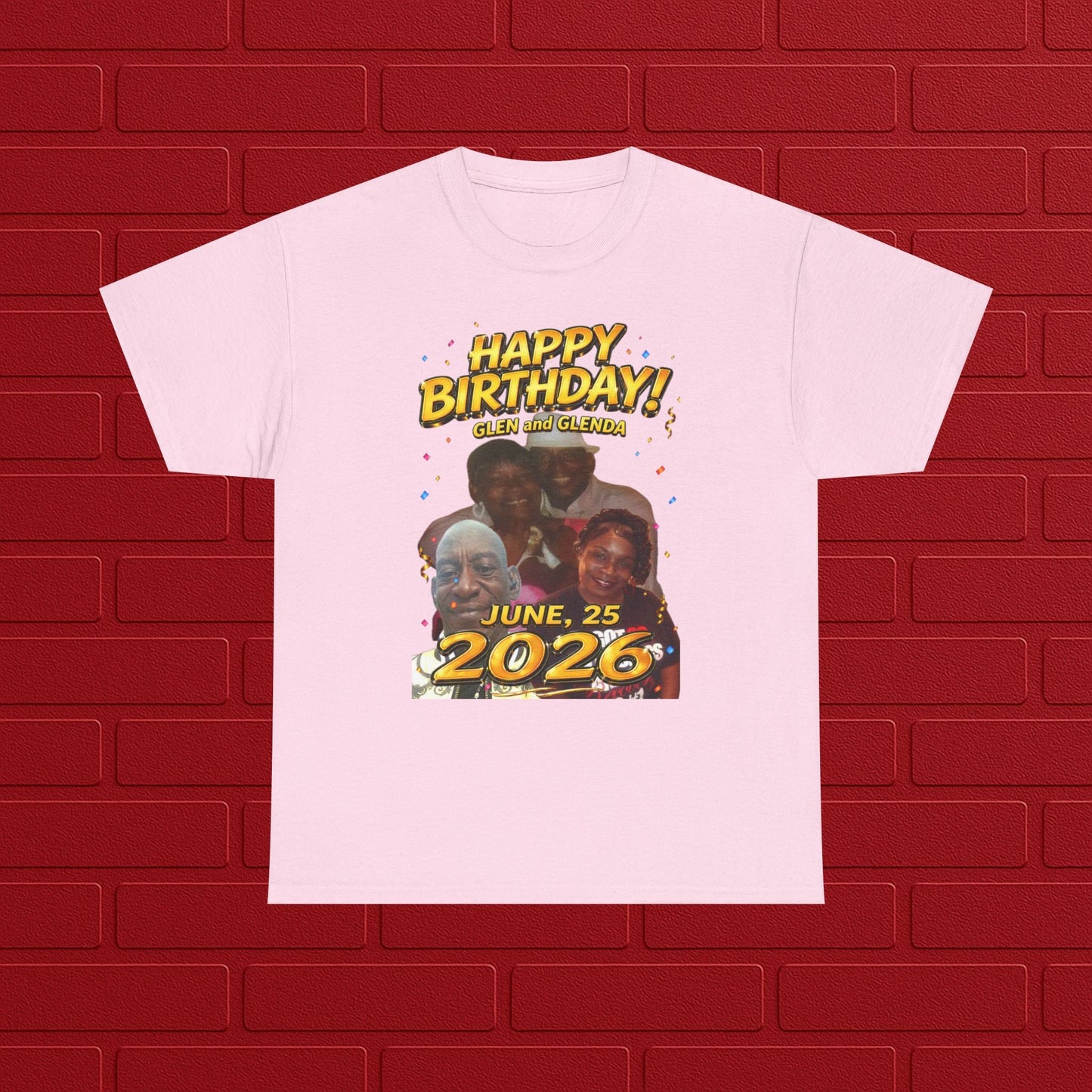 Birthday Tee - "Happy Birthday! June 25 2026" Personalized Glen Tribute Shirt Printify