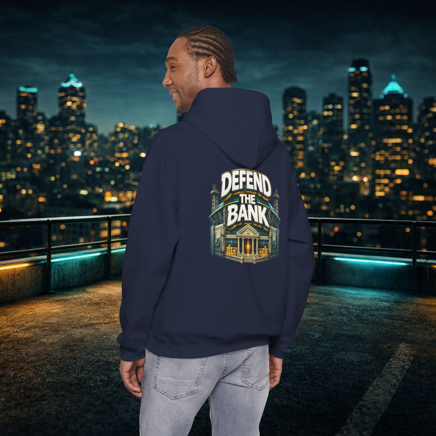 Duuuval Built Different / Defend The Bank Hoodie — Jacksonville Pride Graphic Hoodie Printify