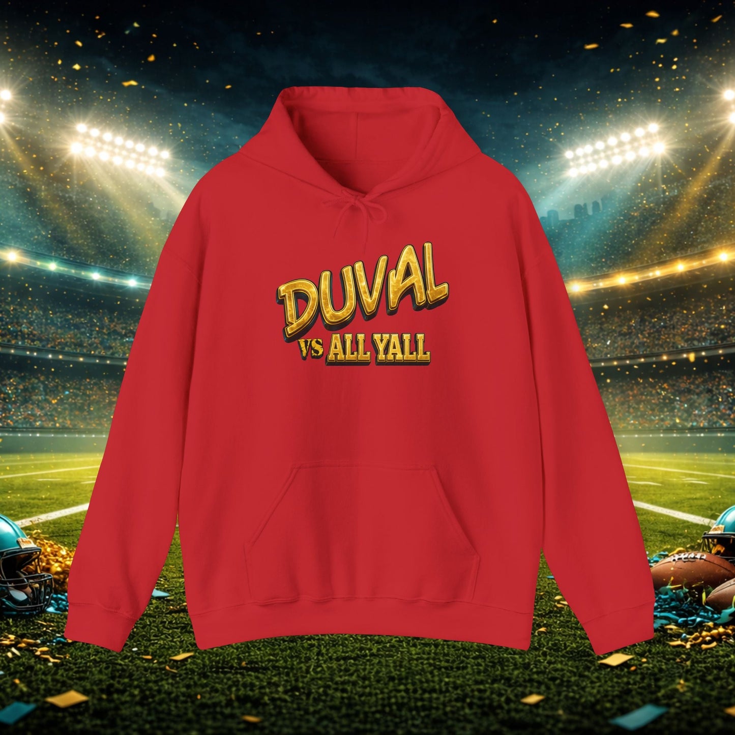 Duval vs All Y’all Hoodie — "Playoff Mode: Locked In" Football Fan Sweatshirt Printify