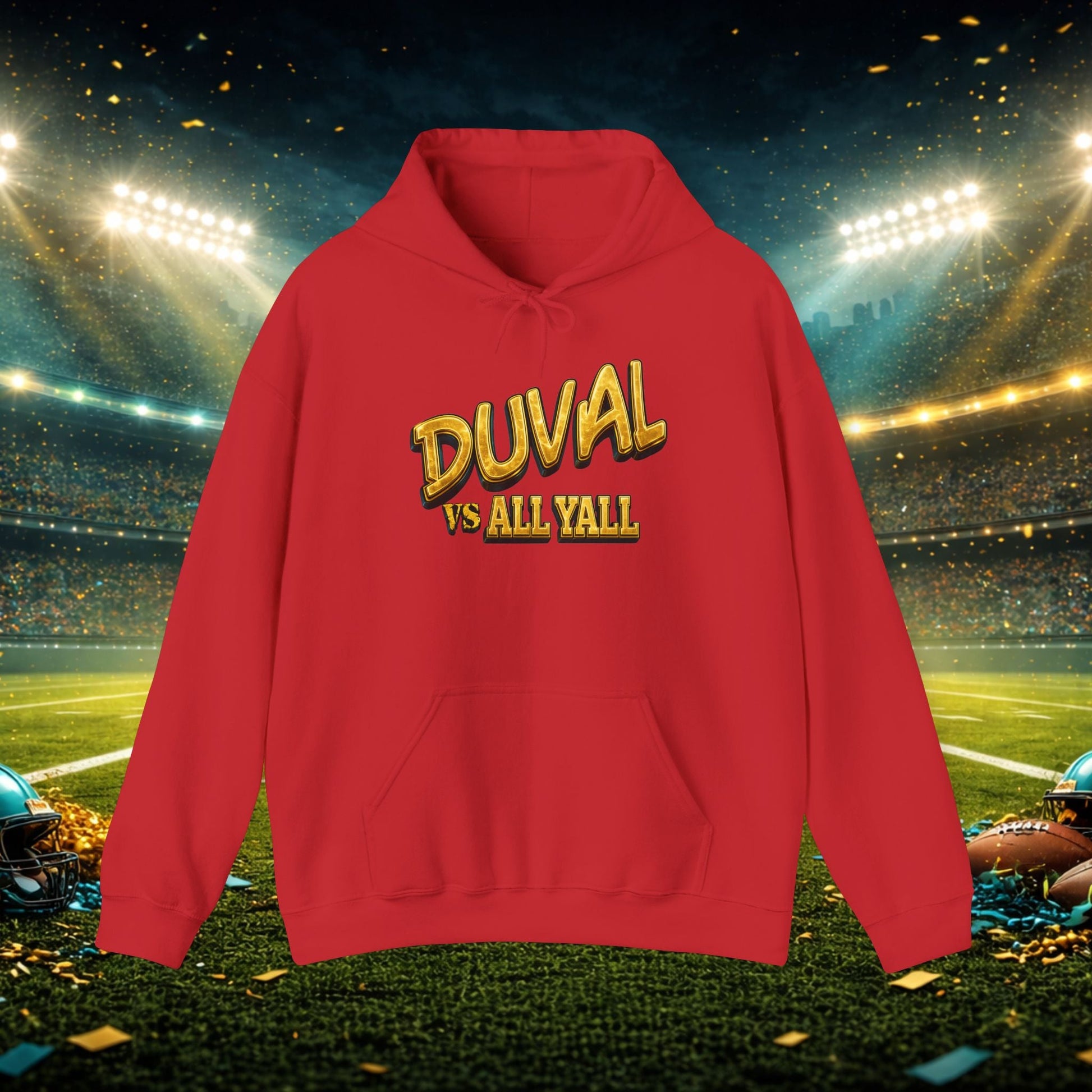 Duval vs All Y’all Hoodie — "Playoff Mode: Locked In" Football Fan Sweatshirt Printify