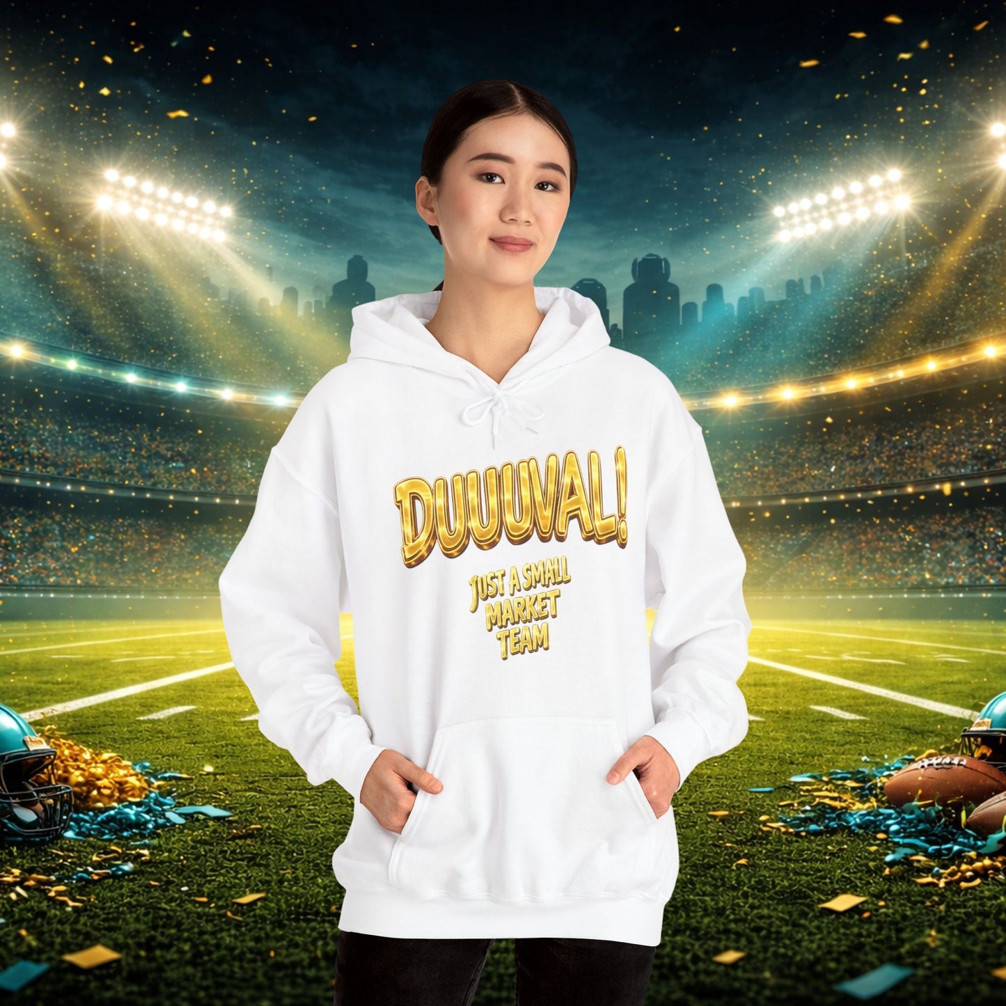 Duuval! Football Hoodie — "Locked In" Small Market Pride Sweatshirt Printify