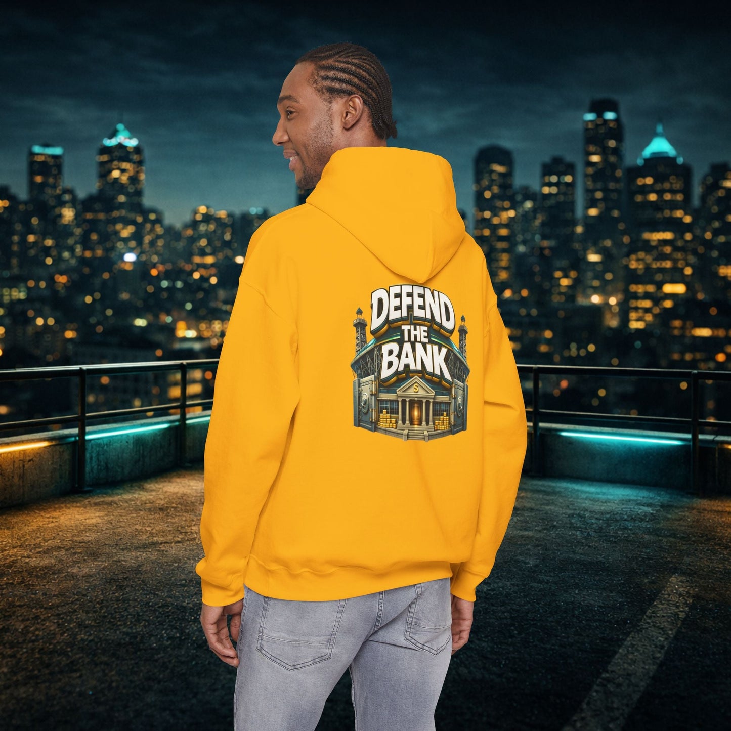 Duuuval Built Different / Defend The Bank Hoodie — Jacksonville Pride Graphic Hoodie Printify