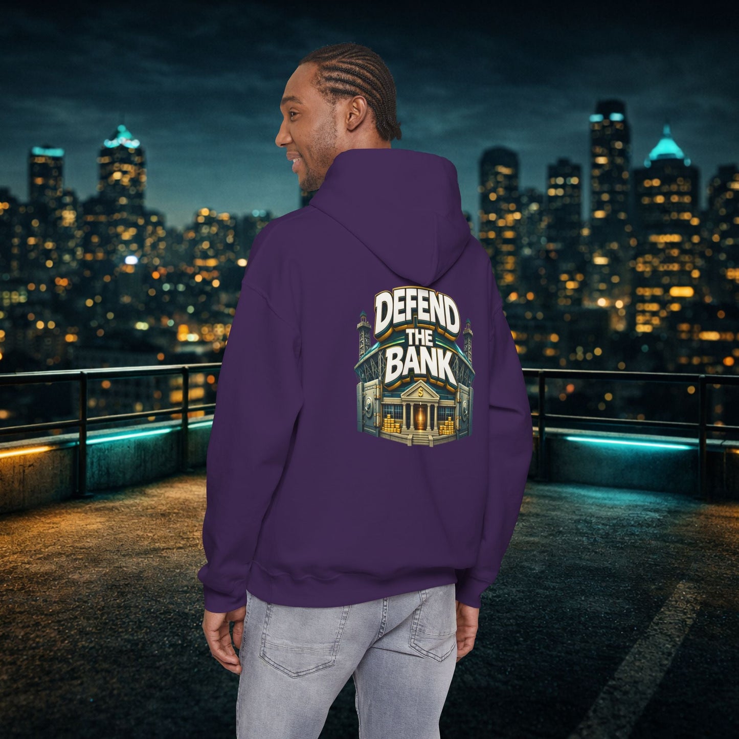 Duuuval Built Different / Defend The Bank Hoodie — Jacksonville Pride Graphic Hoodie Printify