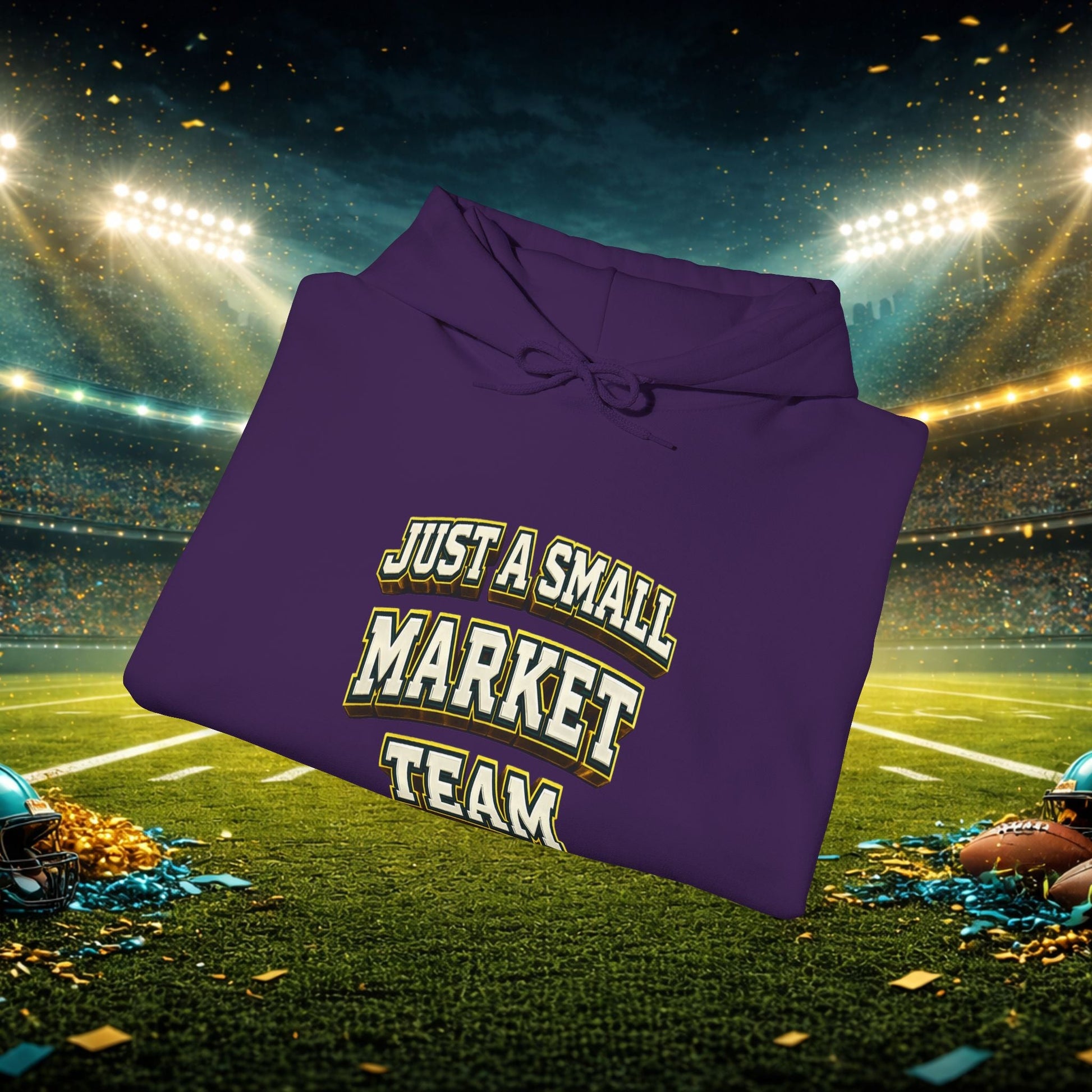 Big A Whoopin Hoodie — "Just a Small Market Team" Football Fan Sweatshirt Printify