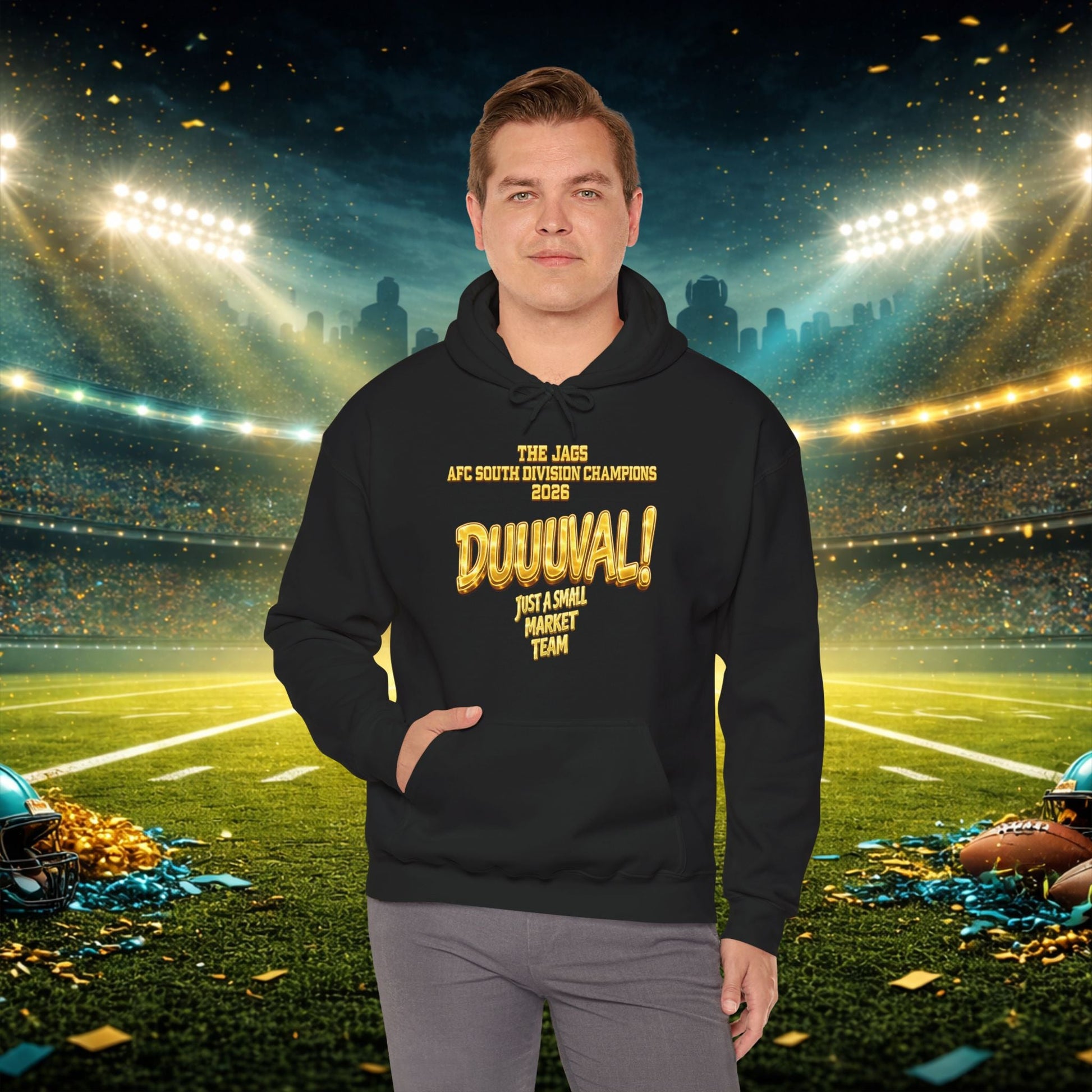 Duuval! Football Hoodie — "Locked In" Small Market Pride Sweatshirt Printify