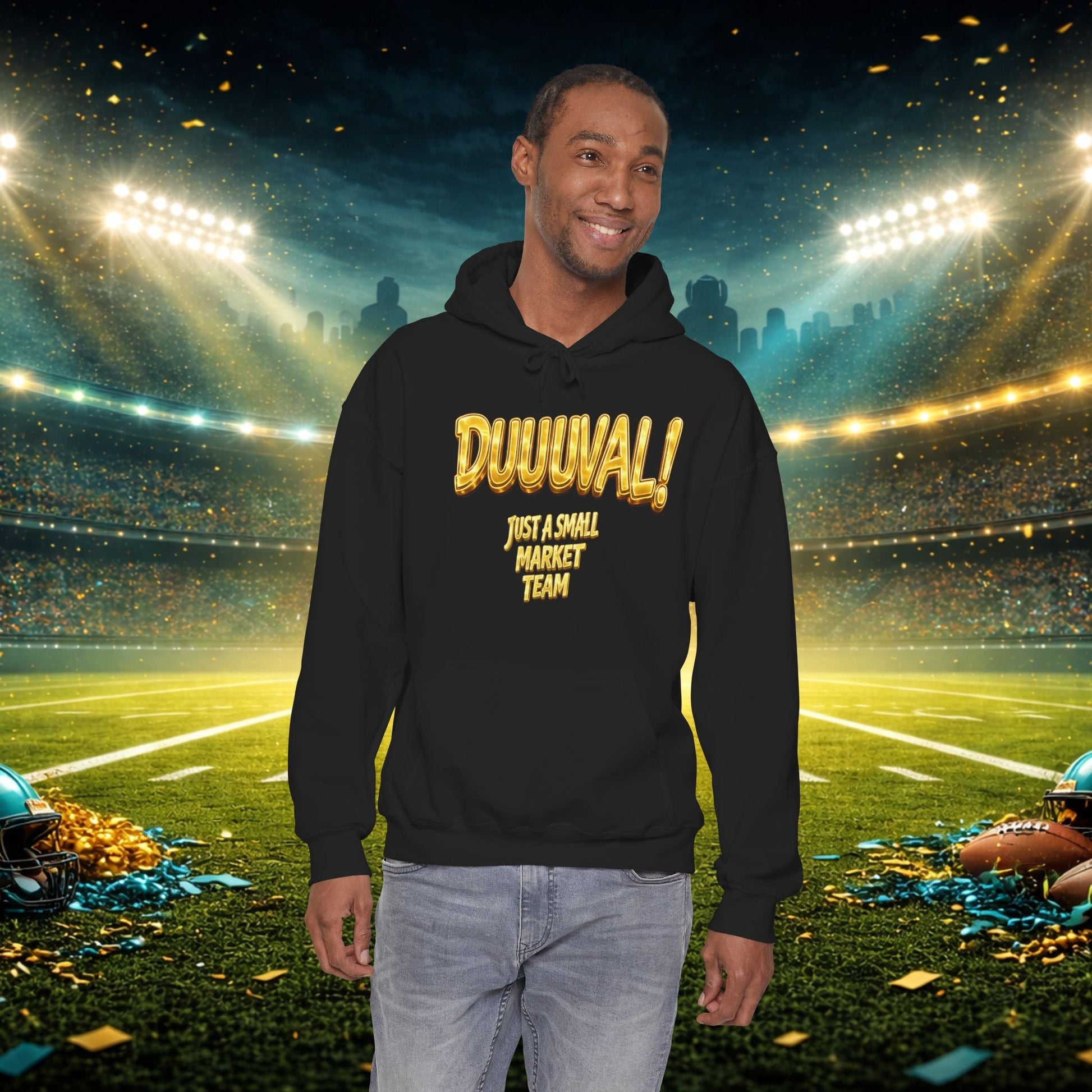 Duuval! Football Hoodie — "Locked In" Small Market Pride Sweatshirt Printify