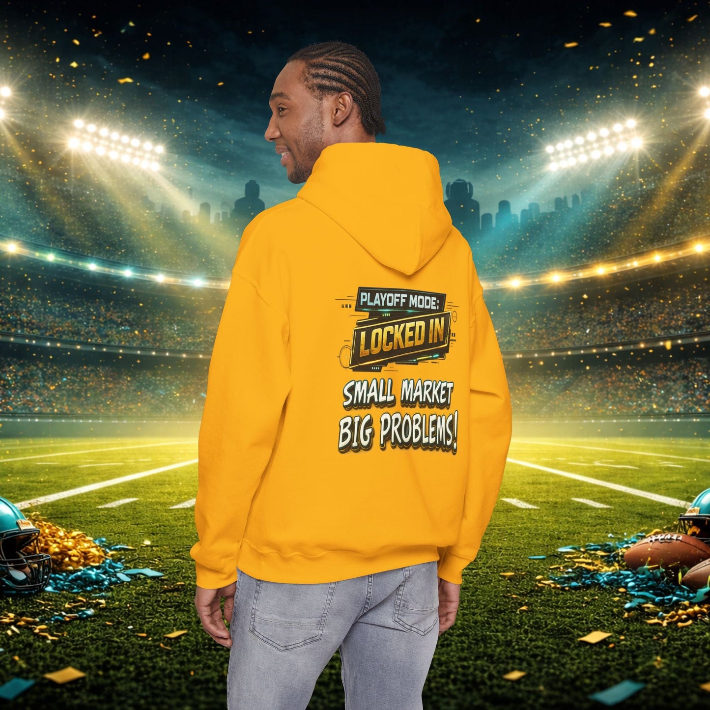 Duval vs All Y’all Hoodie — "Playoff Mode: Locked In" Football Fan Sweatshirt Printify