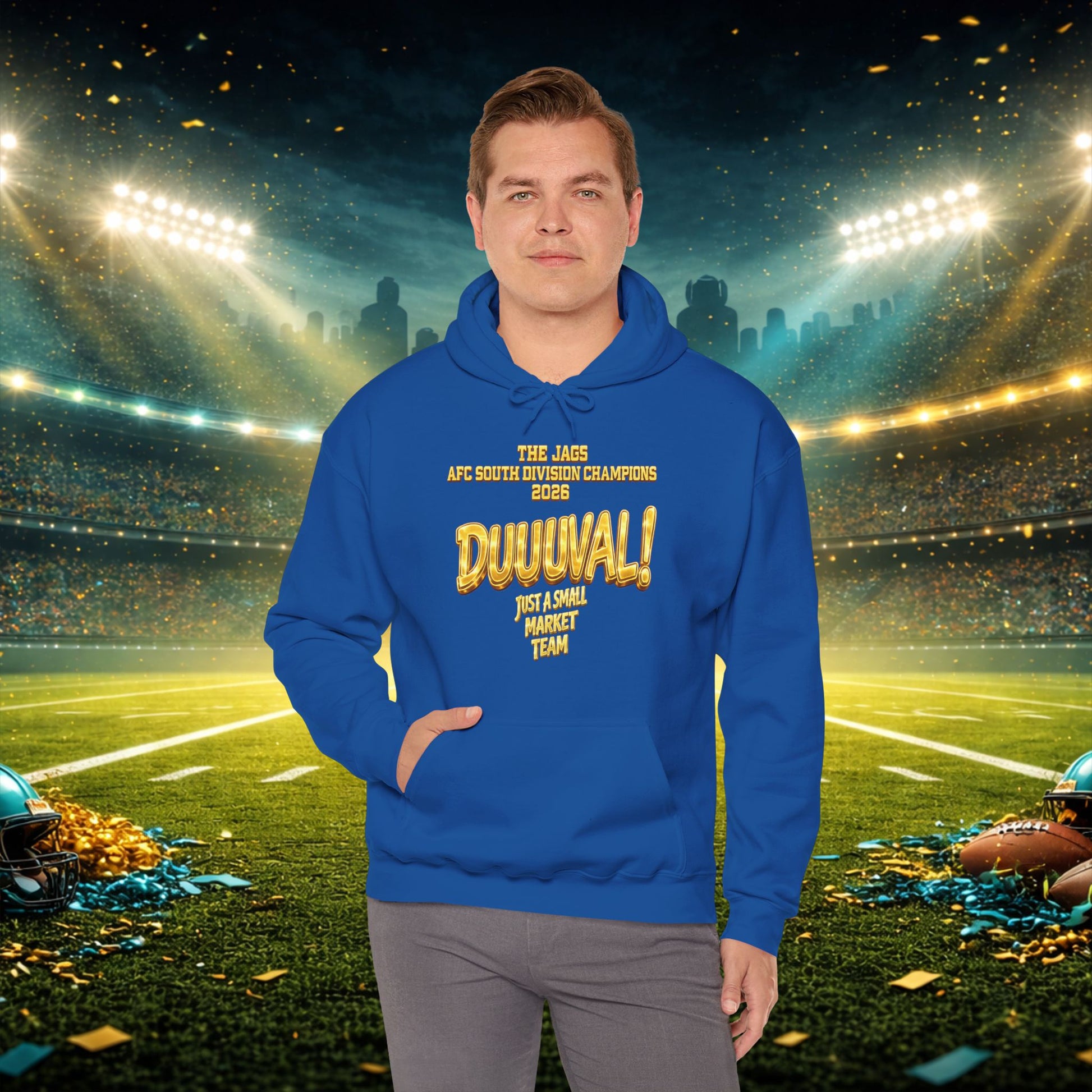 Duuval! Football Hoodie — "Locked In" Small Market Pride Sweatshirt Printify