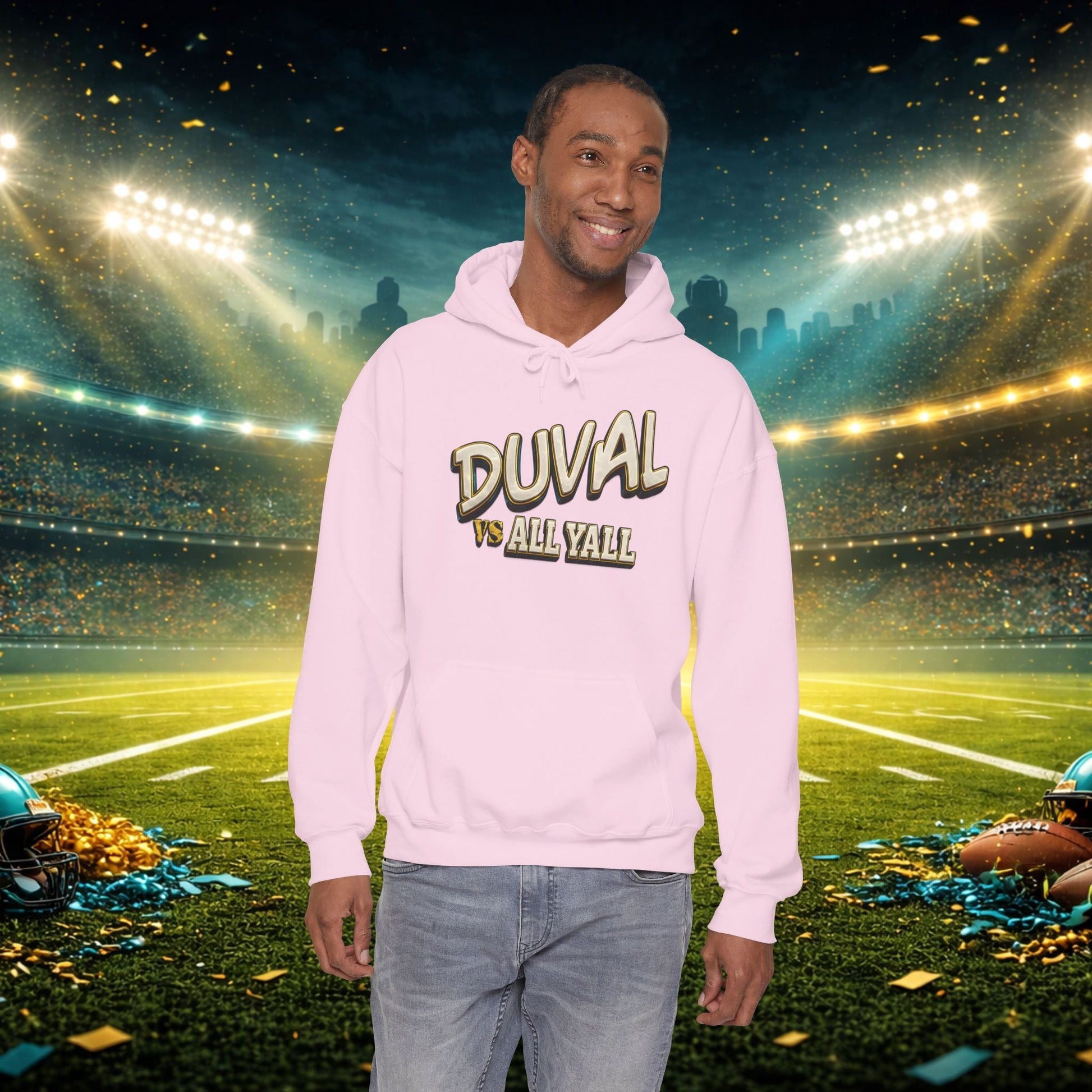 Duval vs All Y’all Hoodie — "Playoff Mode: Locked In" Football Fan Sweatshirt Printify