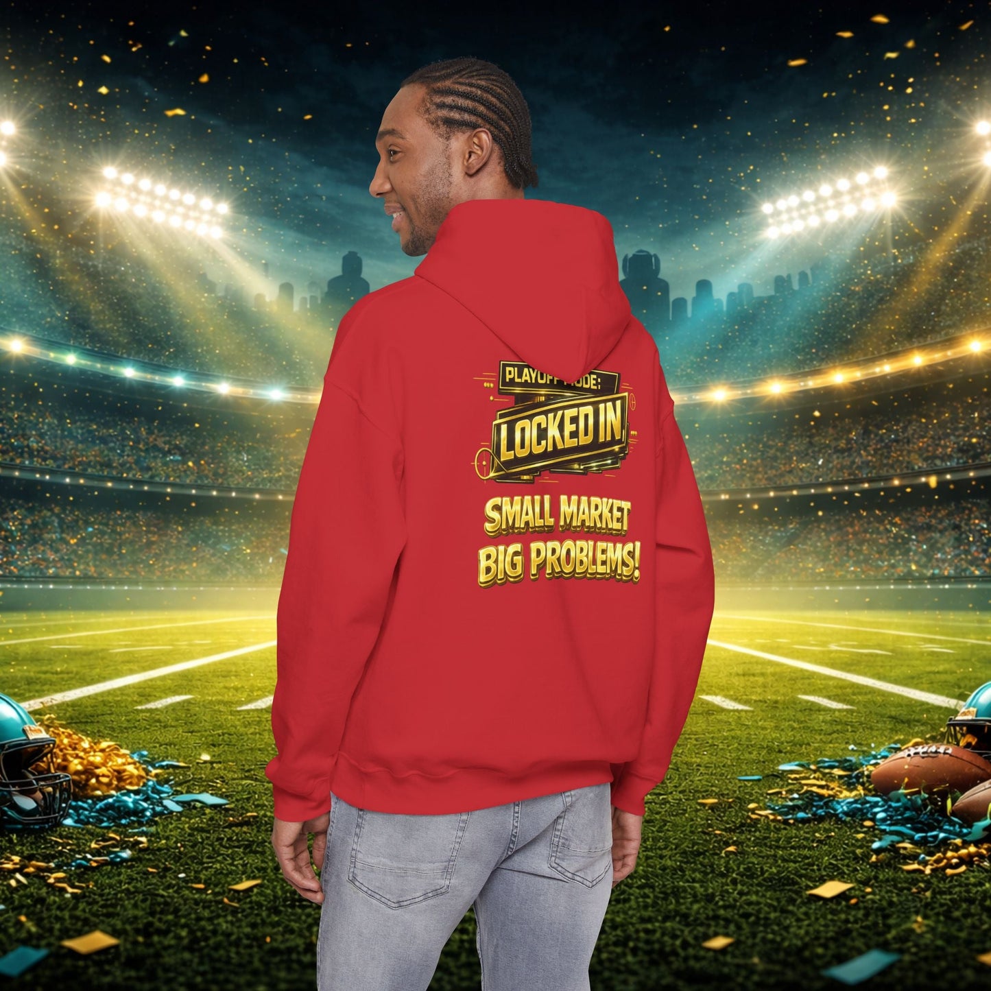 Duuval! Football Hoodie — "Locked In" Small Market Pride Sweatshirt Printify