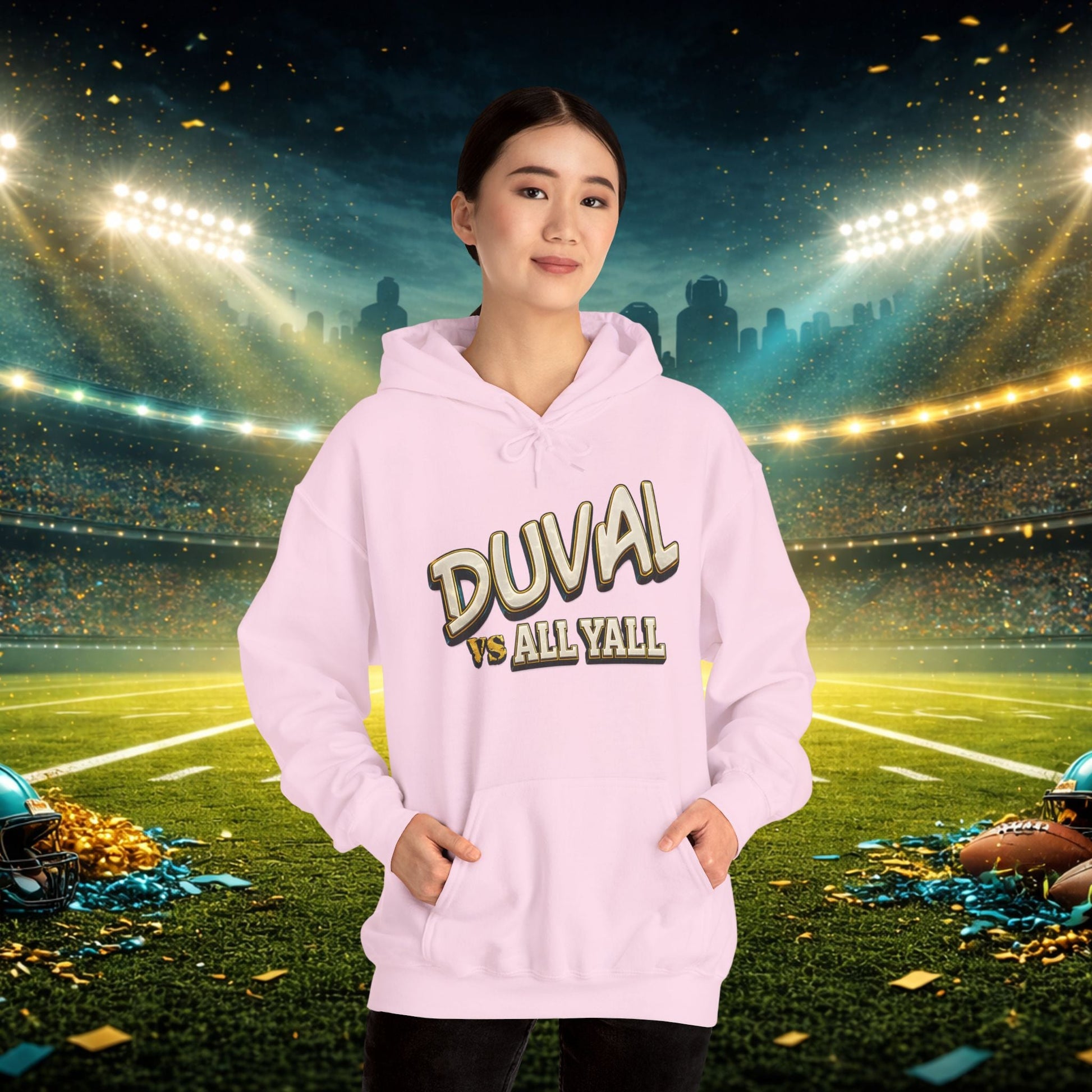 Duval vs All Y’all Hoodie — "Playoff Mode: Locked In" Football Fan Sweatshirt Printify