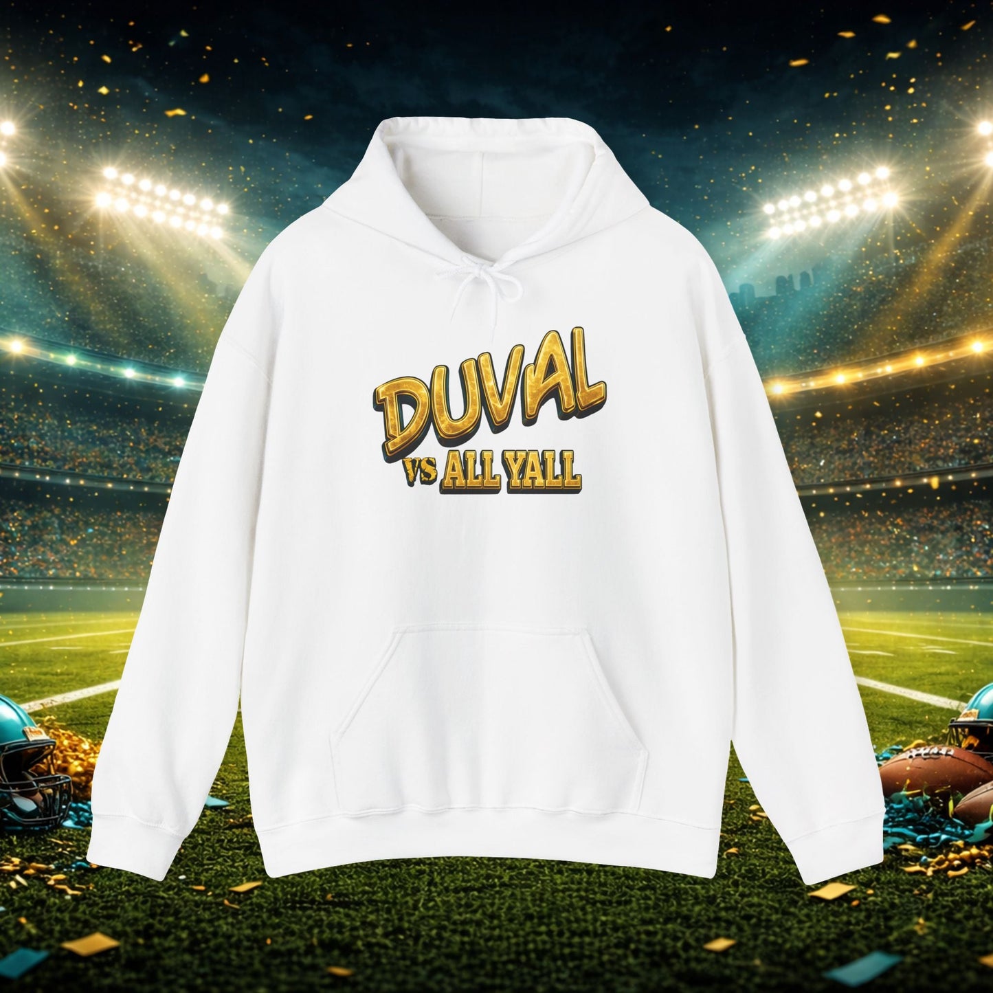 Duval vs All Y’all Hoodie — "Playoff Mode: Locked In" Football Fan Sweatshirt Printify