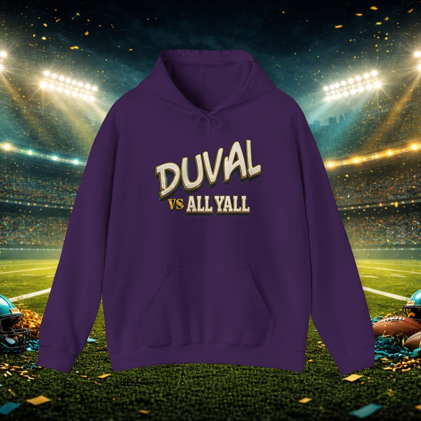 Duval vs All Y’all Hoodie — "Playoff Mode: Locked In" Football Fan Sweatshirt Printify