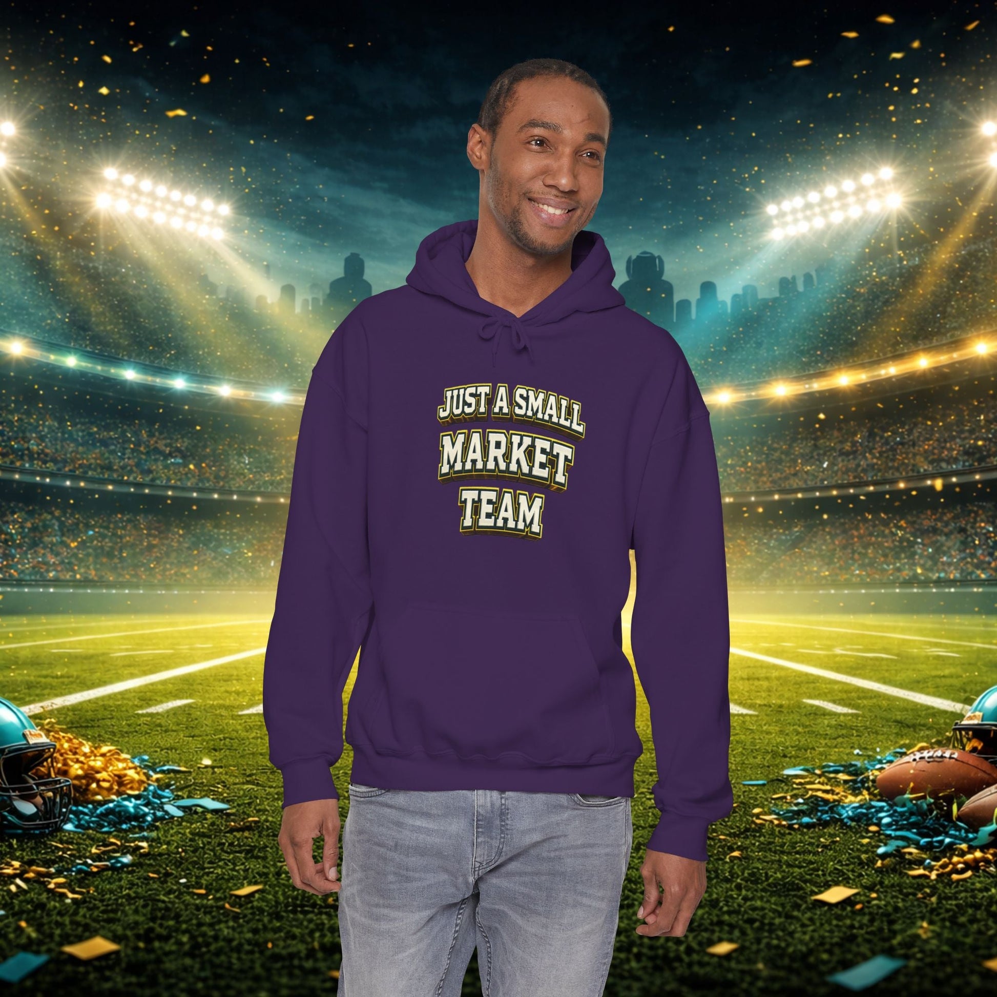 Big A Whoopin Hoodie — "Just a Small Market Team" Football Fan Sweatshirt Printify