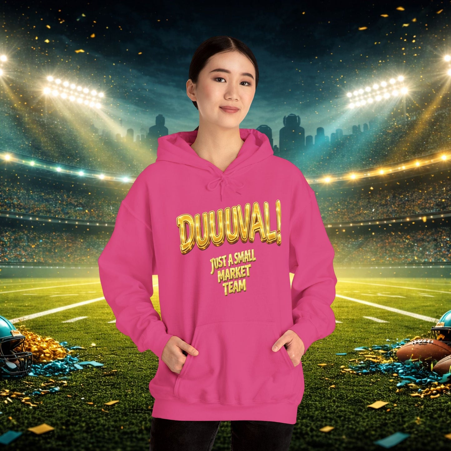 Duuval! Football Hoodie — "Locked In" Small Market Pride Sweatshirt Printify