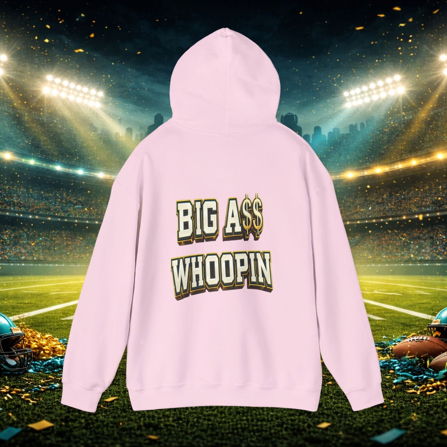 Big A Whoopin Hoodie — "Just a Small Market Team" Football Fan Sweatshirt Printify