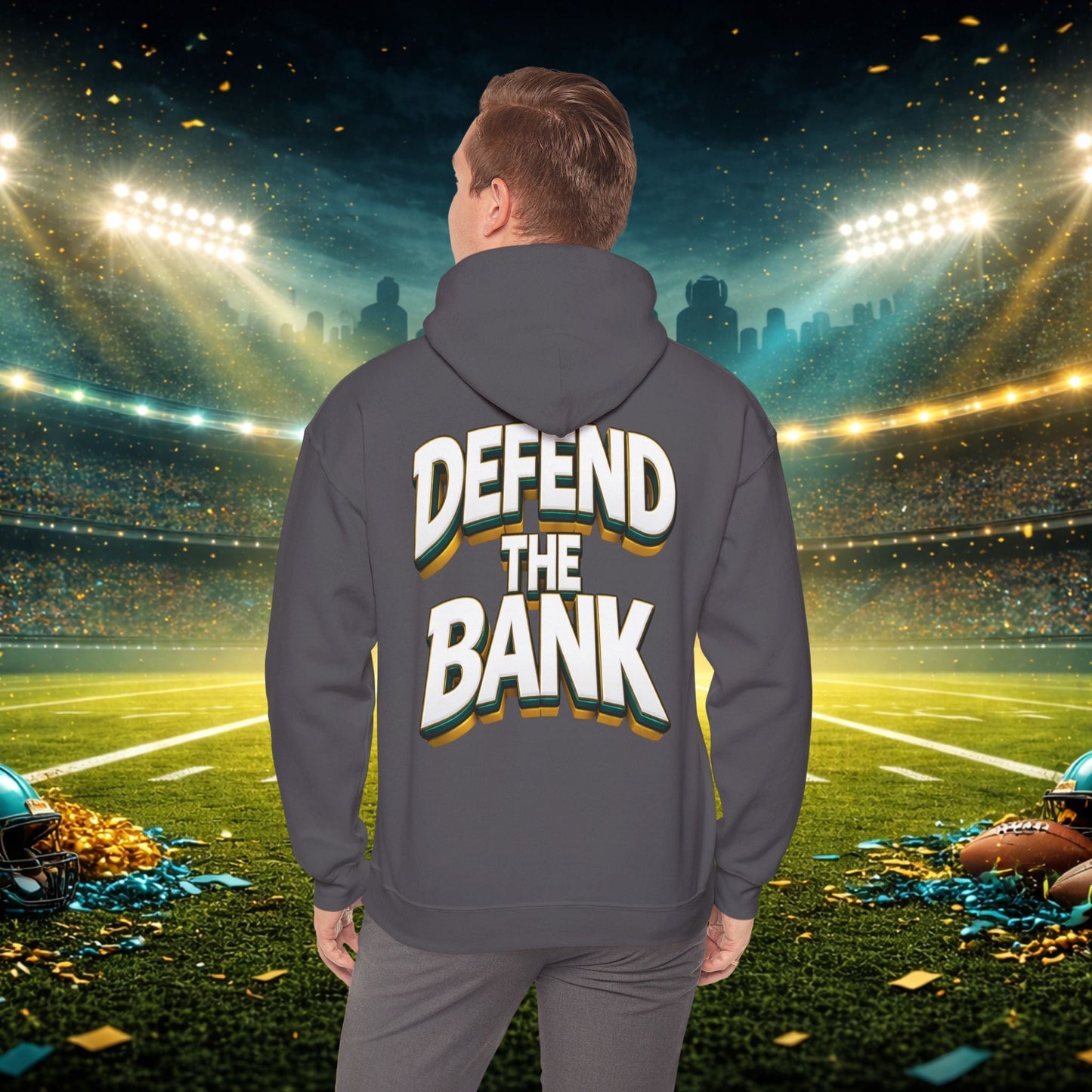 Defend The Bank Hoodie — "DUUUVAL vs EVERYBODY" Jacksonville Streetwear Hoodie Printify