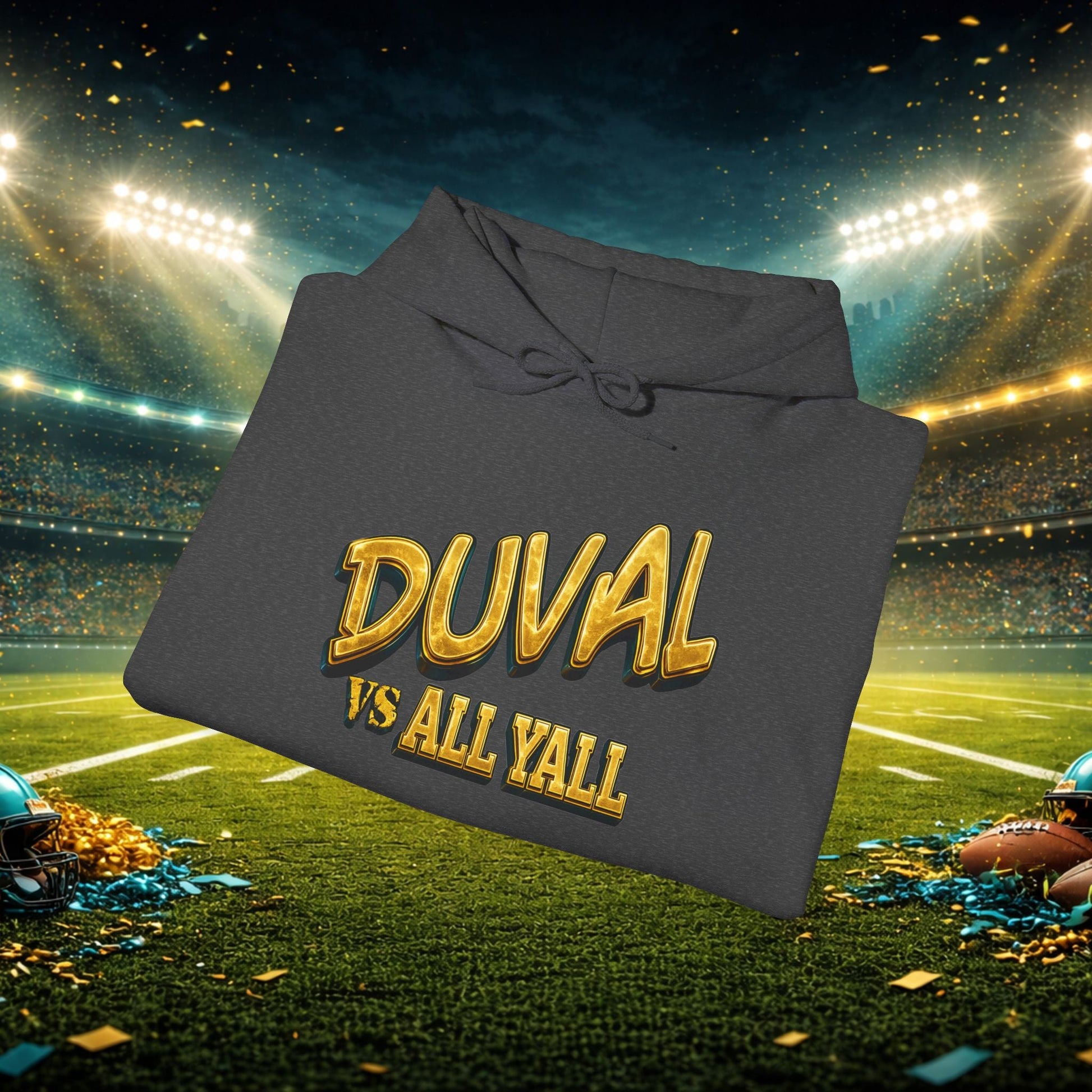 Duval vs All Y’all Hoodie — "Playoff Mode: Locked In" Football Fan Sweatshirt Printify
