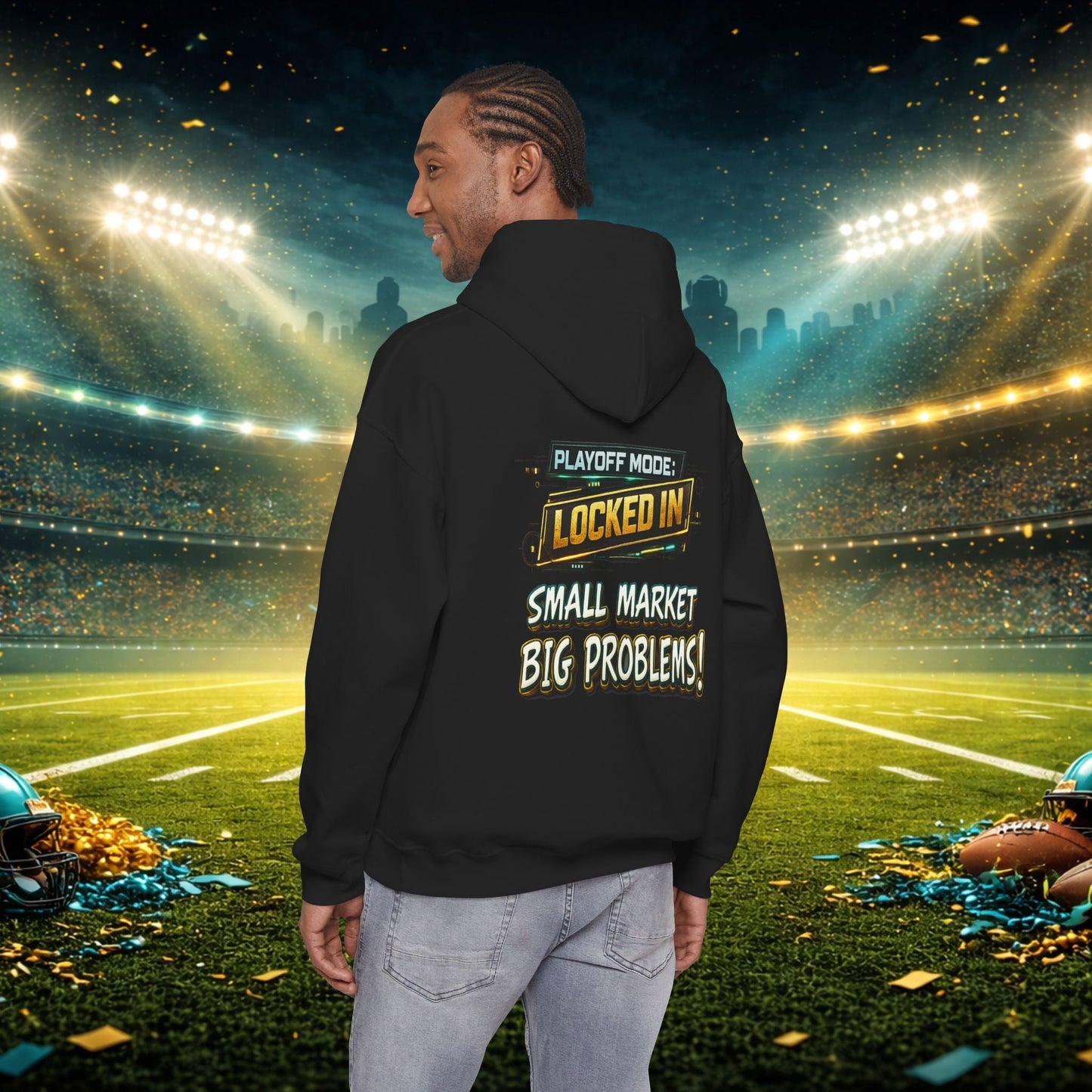 Duval vs All Y’all Hoodie — "Playoff Mode: Locked In" Football Fan Sweatshirt Printify