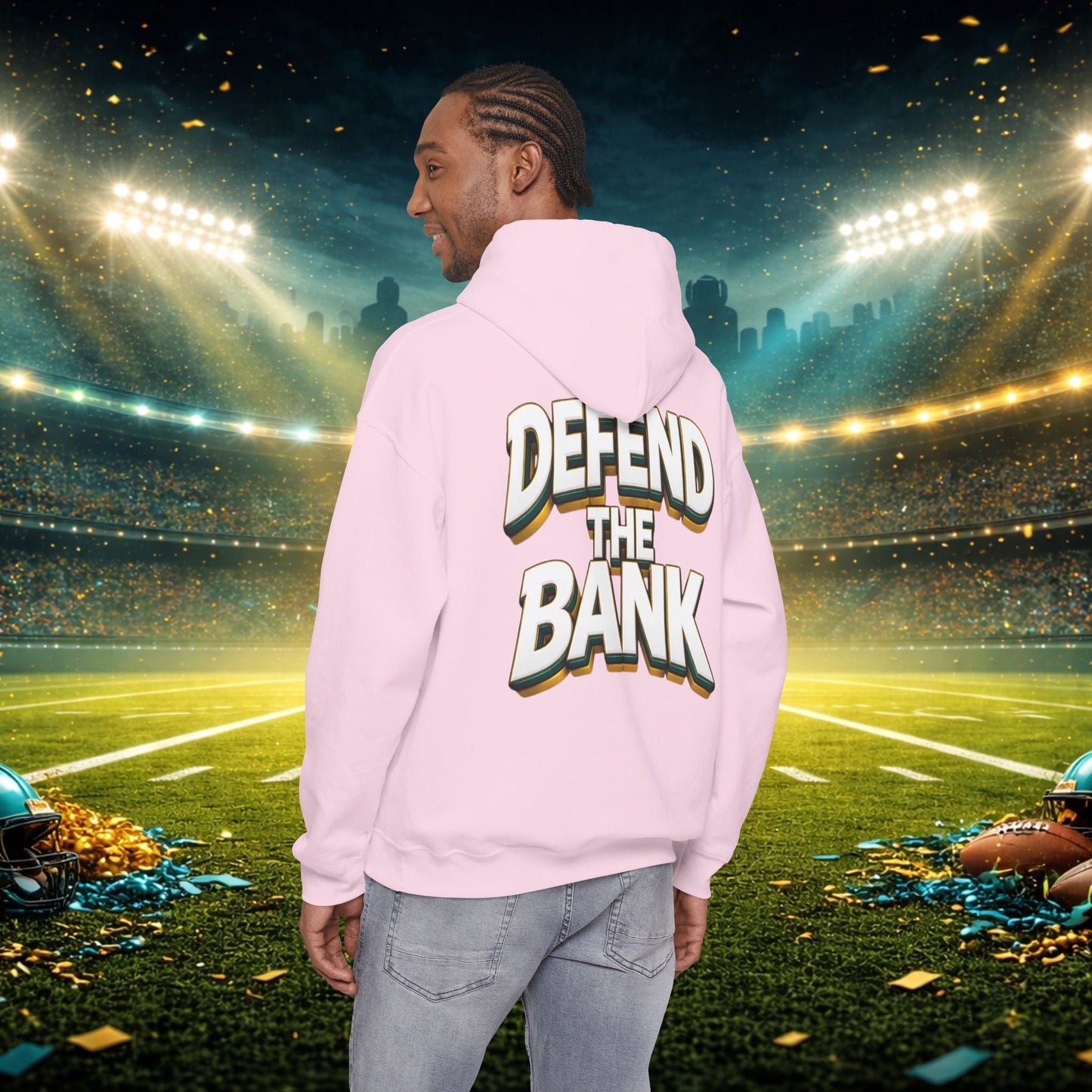 Defend The Bank Hoodie — "DUUUVAL vs EVERYBODY" Jacksonville Streetwear Hoodie Printify