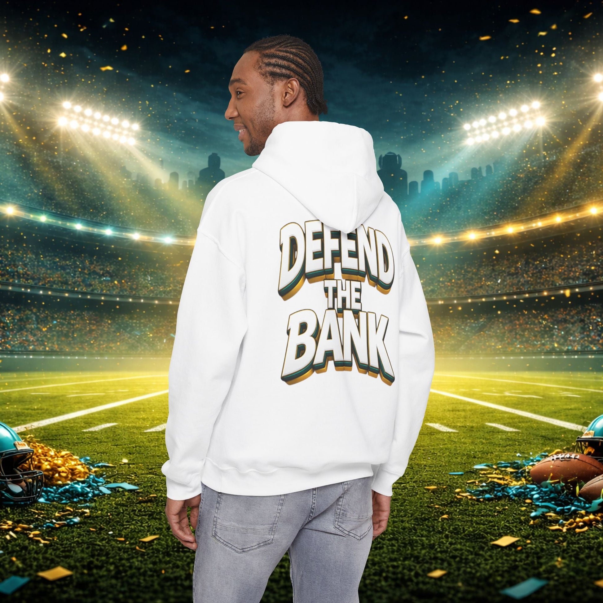 Defend The Bank Hoodie — "DUUUVAL vs EVERYBODY" Jacksonville Streetwear Hoodie Printify