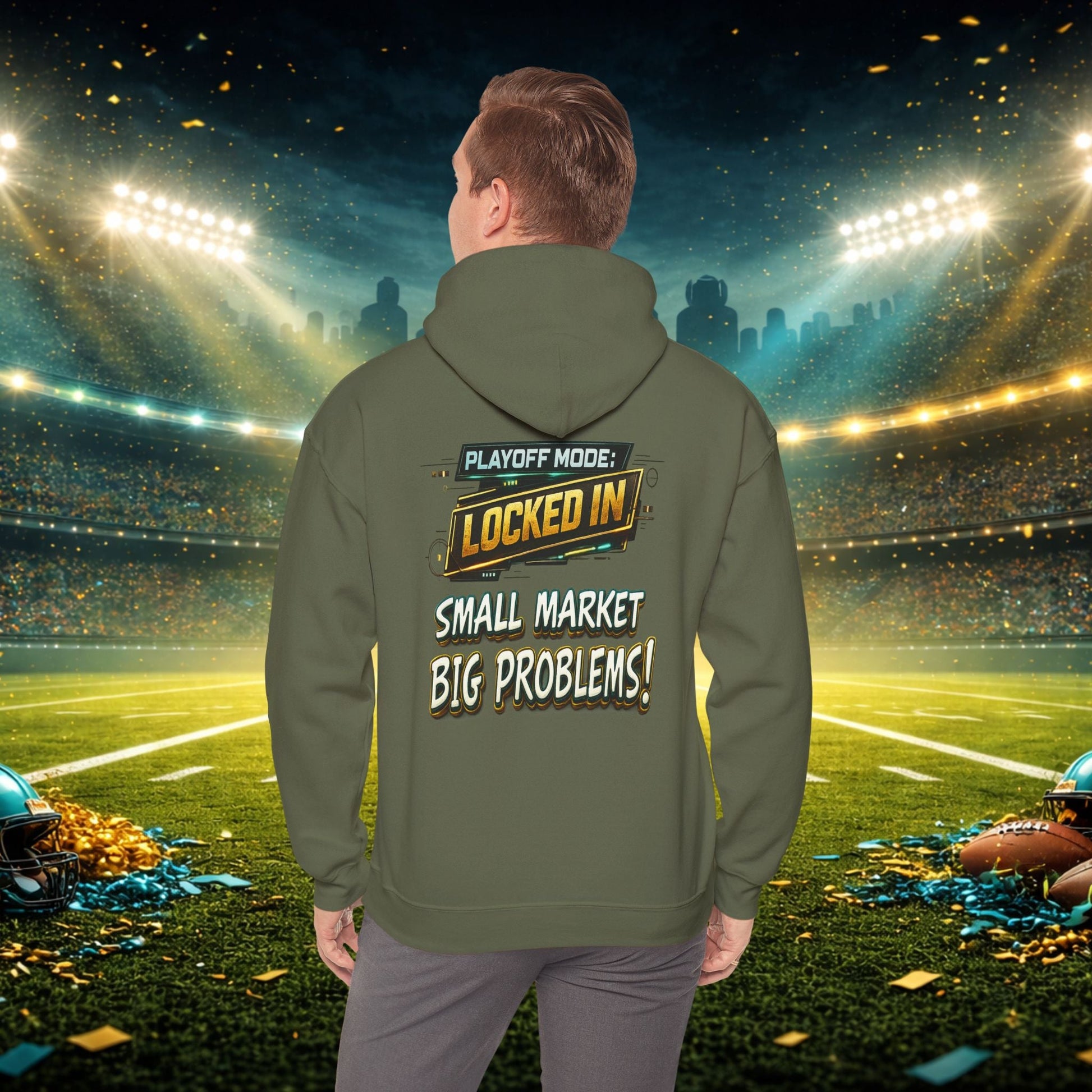 Duval vs All Y’all Hoodie — "Playoff Mode: Locked In" Football Fan Sweatshirt Printify