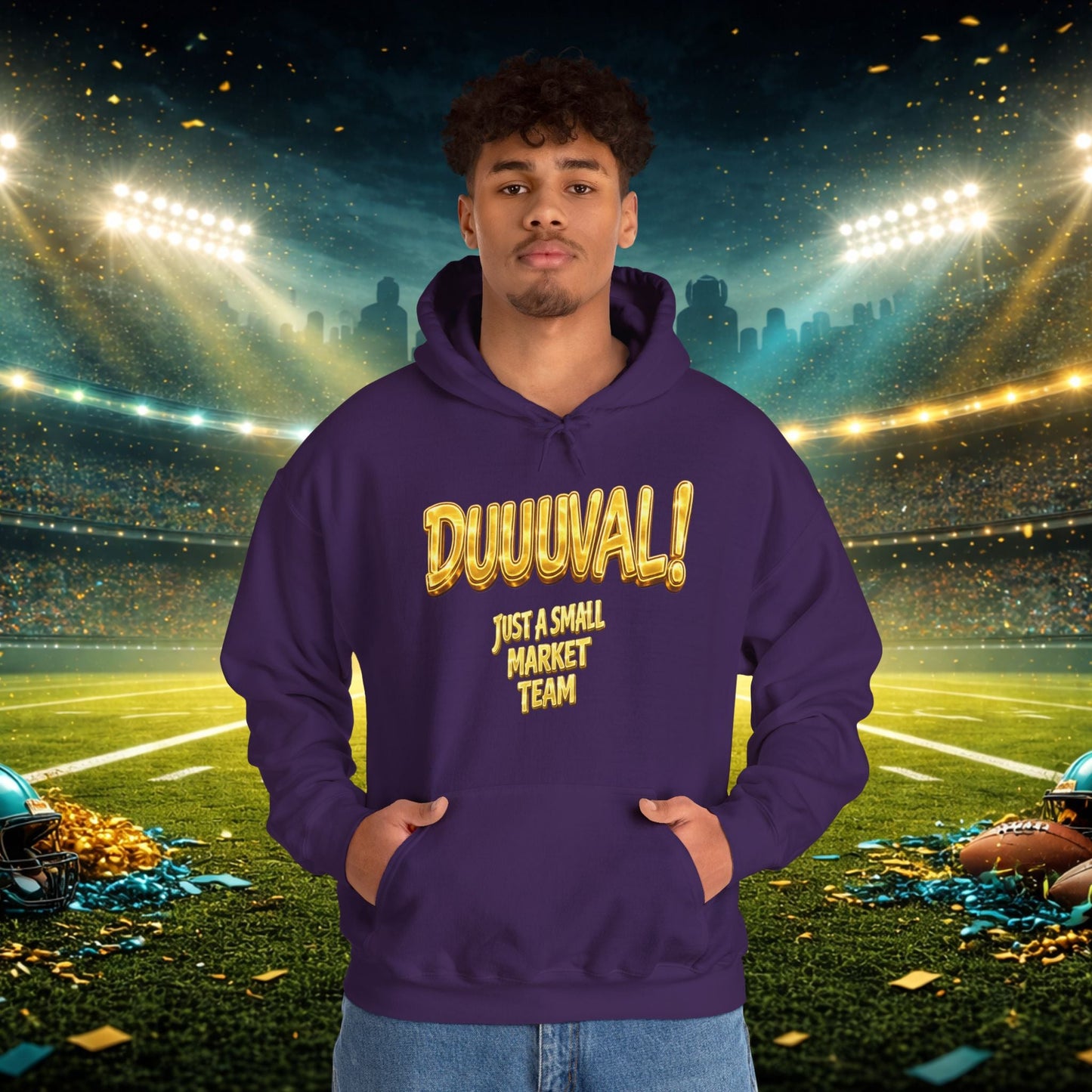 Duuval! Football Hoodie — "Locked In" Small Market Pride Sweatshirt Printify