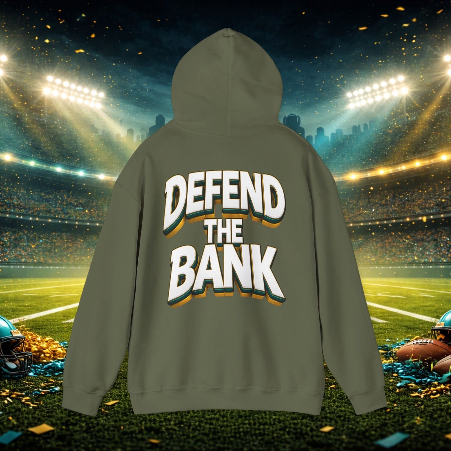 Defend The Bank Hoodie — "DUUUVAL vs EVERYBODY" Jacksonville Streetwear Hoodie Printify