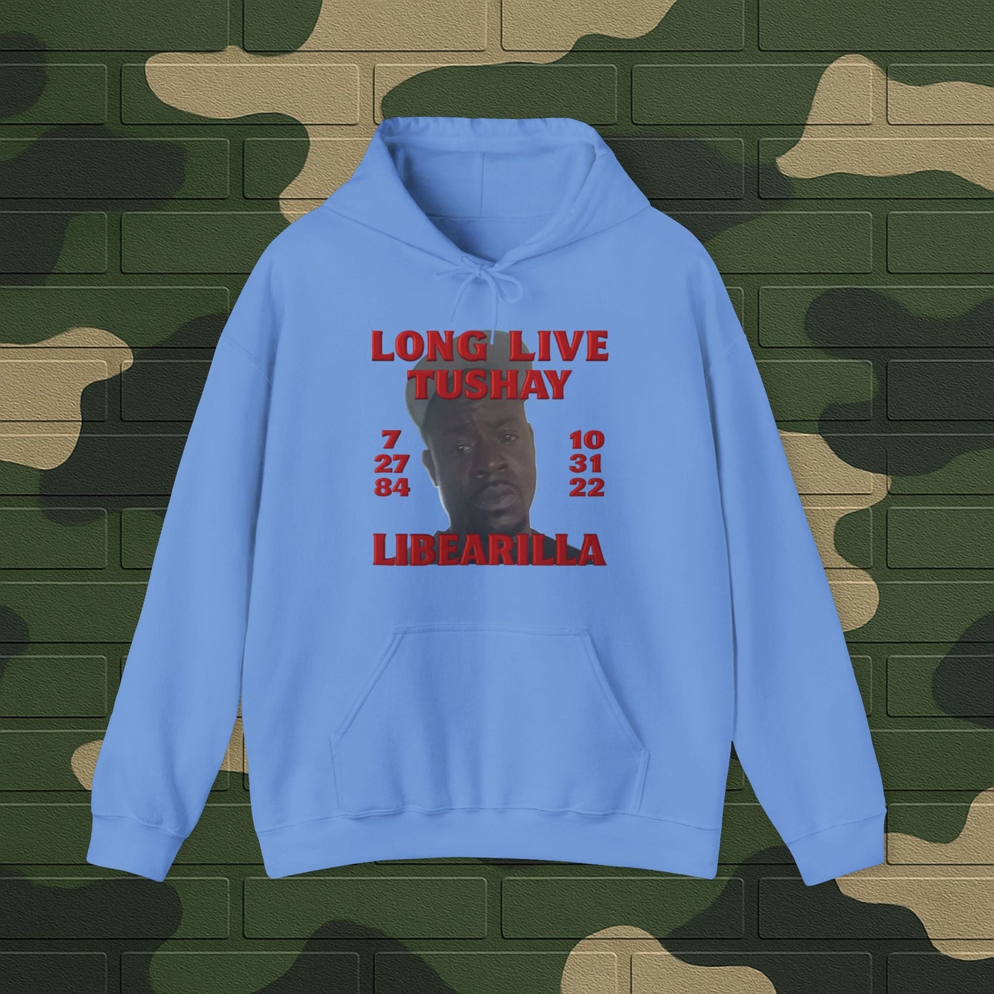 Hoodie — "Long Live Tushay" Memorial Hoodie with Lord's Prayer Back Printify