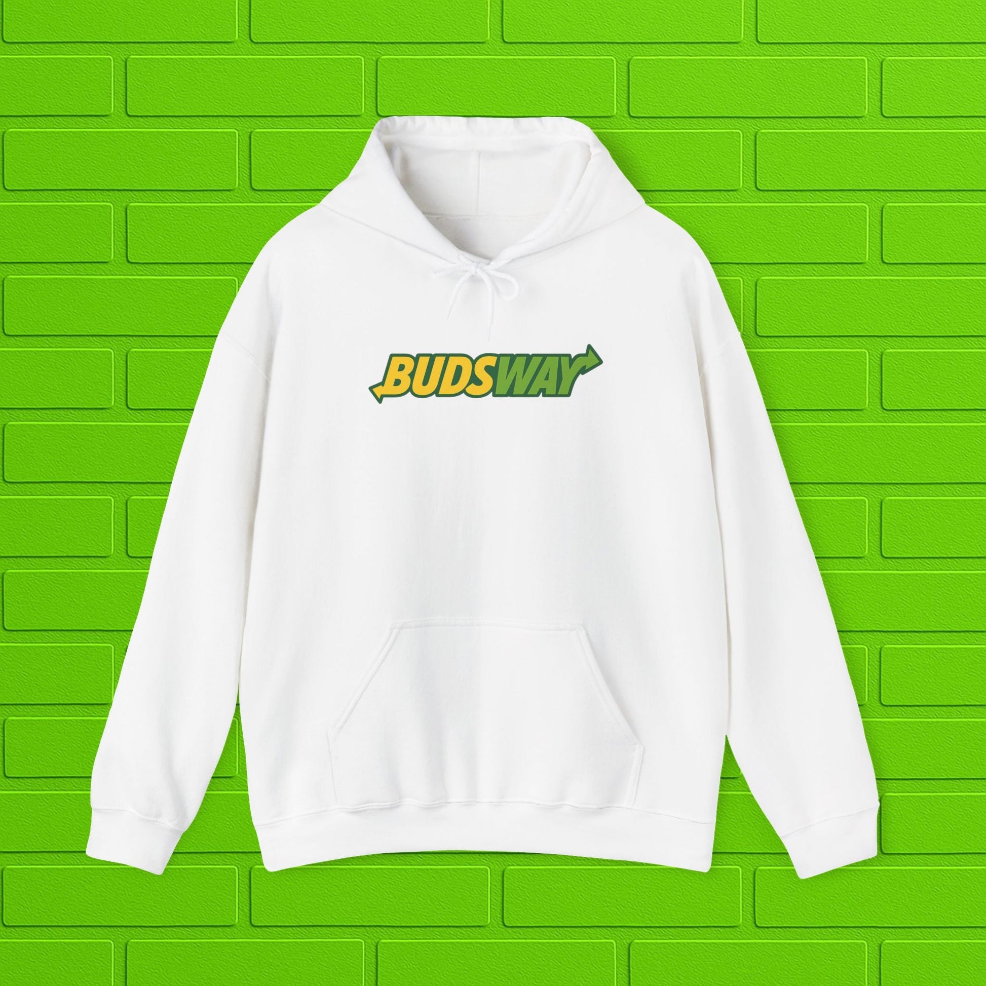 BUDSWAY Hoodie | Unisex Heavy Blend Sweatshirt | Streetwear Hoodie | Cozy Casual Pullover | Gift for Him or Her Printify