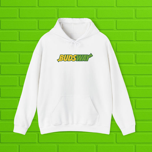 BUDSWAY Hoodie | Unisex Heavy Blend Sweatshirt | Streetwear Hoodie | Cozy Casual Pullover | Gift for Him or Her Printify