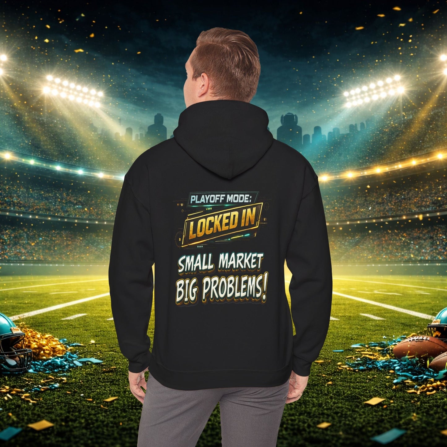 Duval vs All Y’all Hoodie — "Playoff Mode: Locked In" Football Fan Sweatshirt Printify