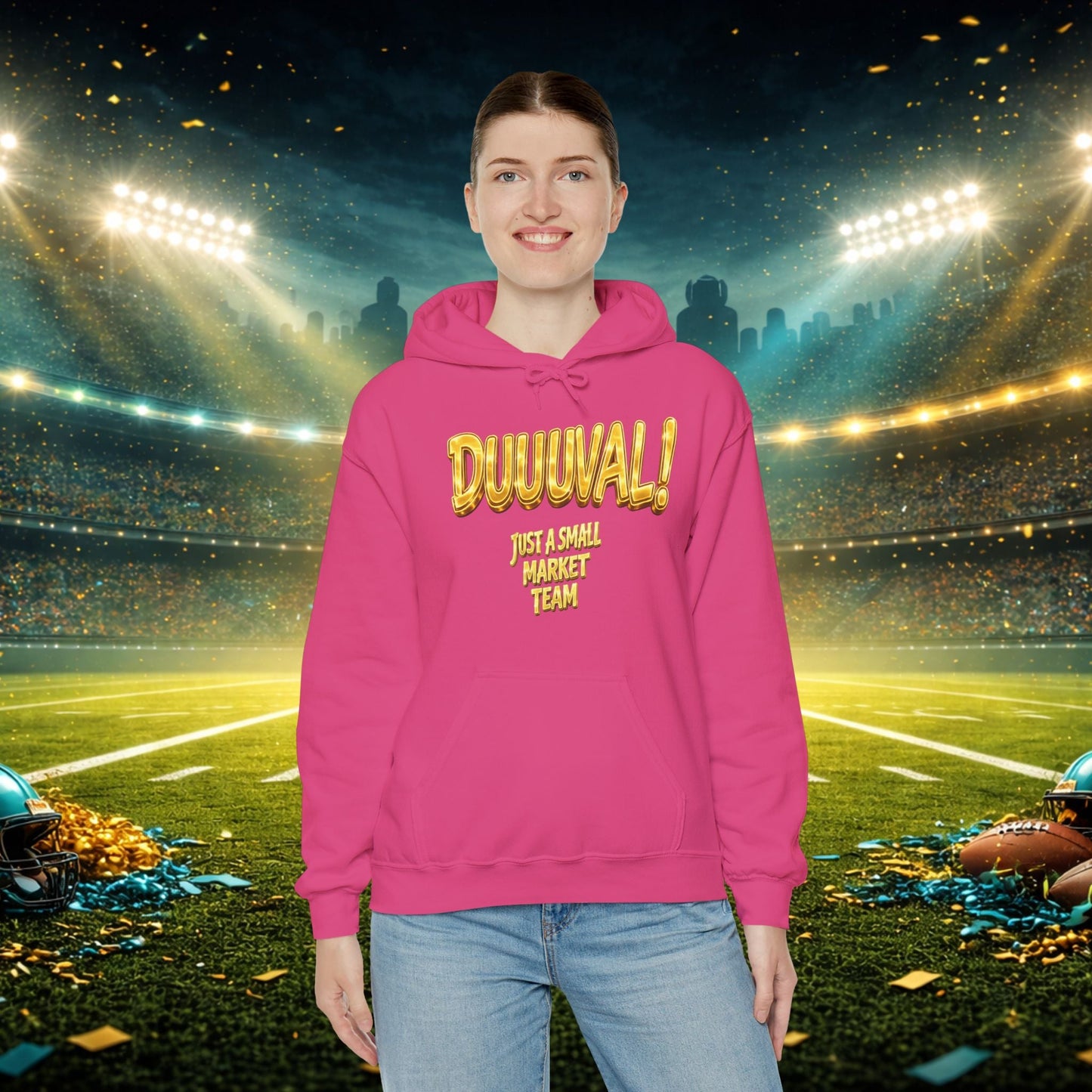 Duuval! Football Hoodie — "Locked In" Small Market Pride Sweatshirt Printify