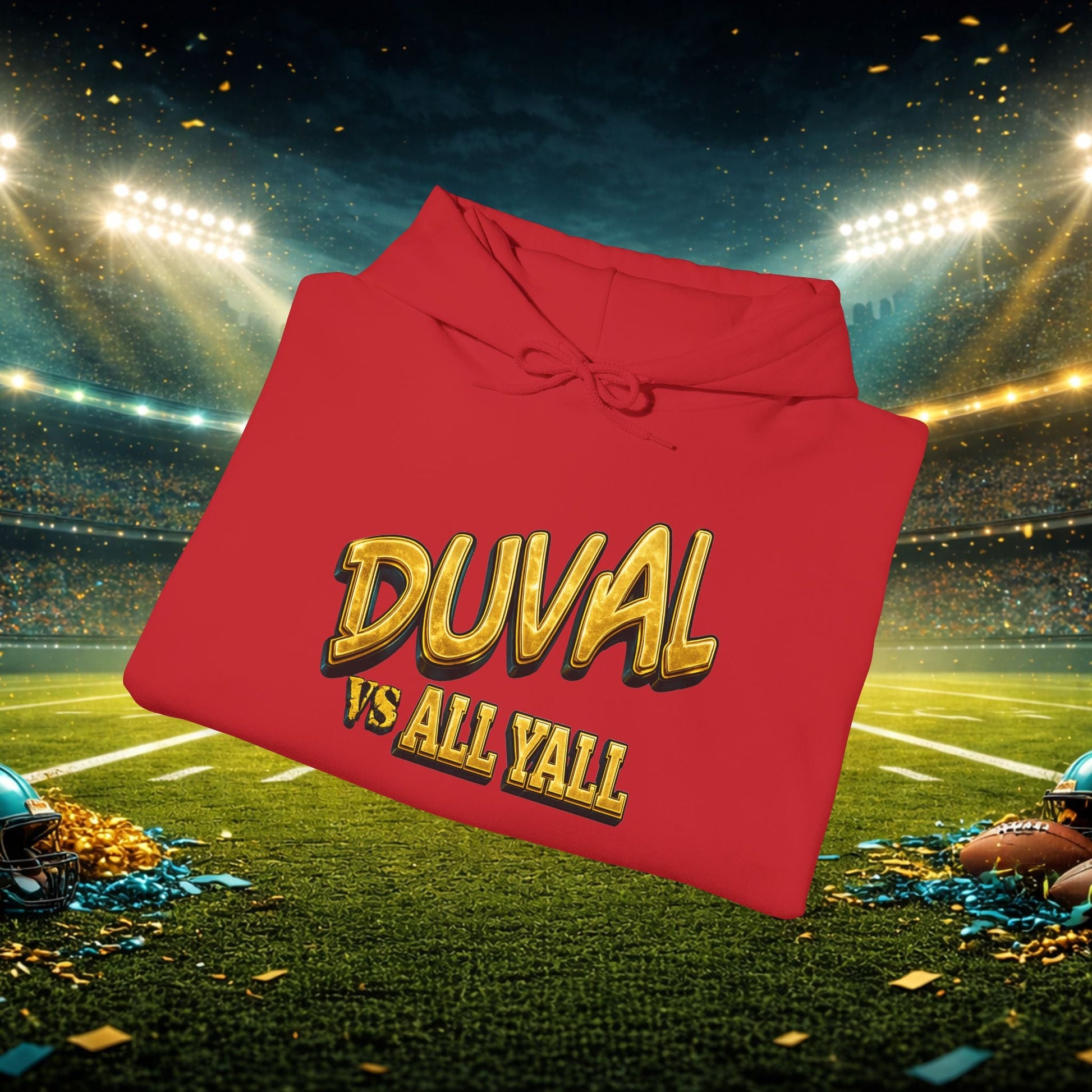 Duval vs All Y’all Hoodie — "Playoff Mode: Locked In" Football Fan Sweatshirt Printify