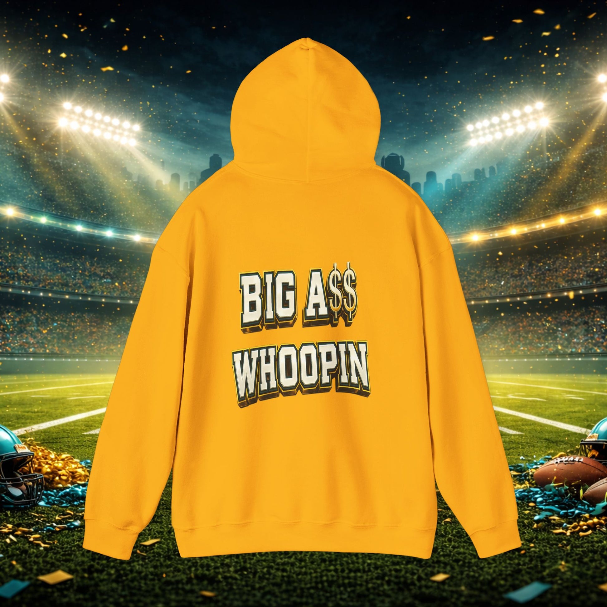 Big A Whoopin Hoodie — "Just a Small Market Team" Football Fan Sweatshirt Printify