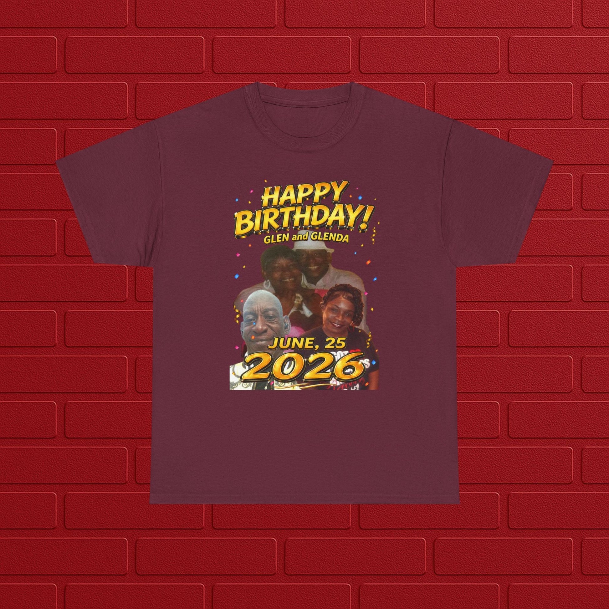 Birthday Tee - "Happy Birthday! June 25 2026" Personalized Glen Tribute Shirt Printify