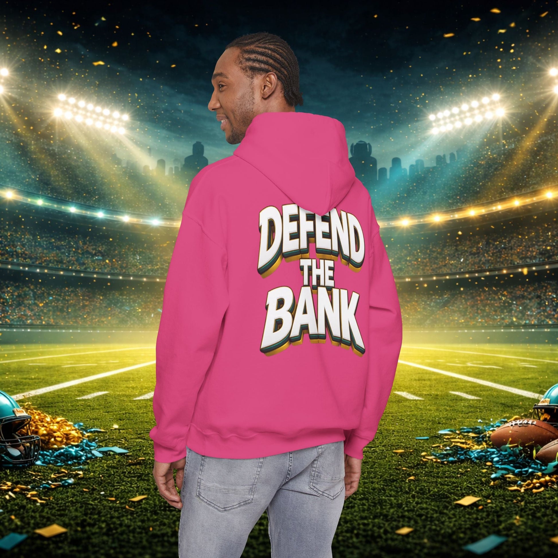 Defend The Bank Hoodie — "DUUUVAL vs EVERYBODY" Jacksonville Streetwear Hoodie Printify