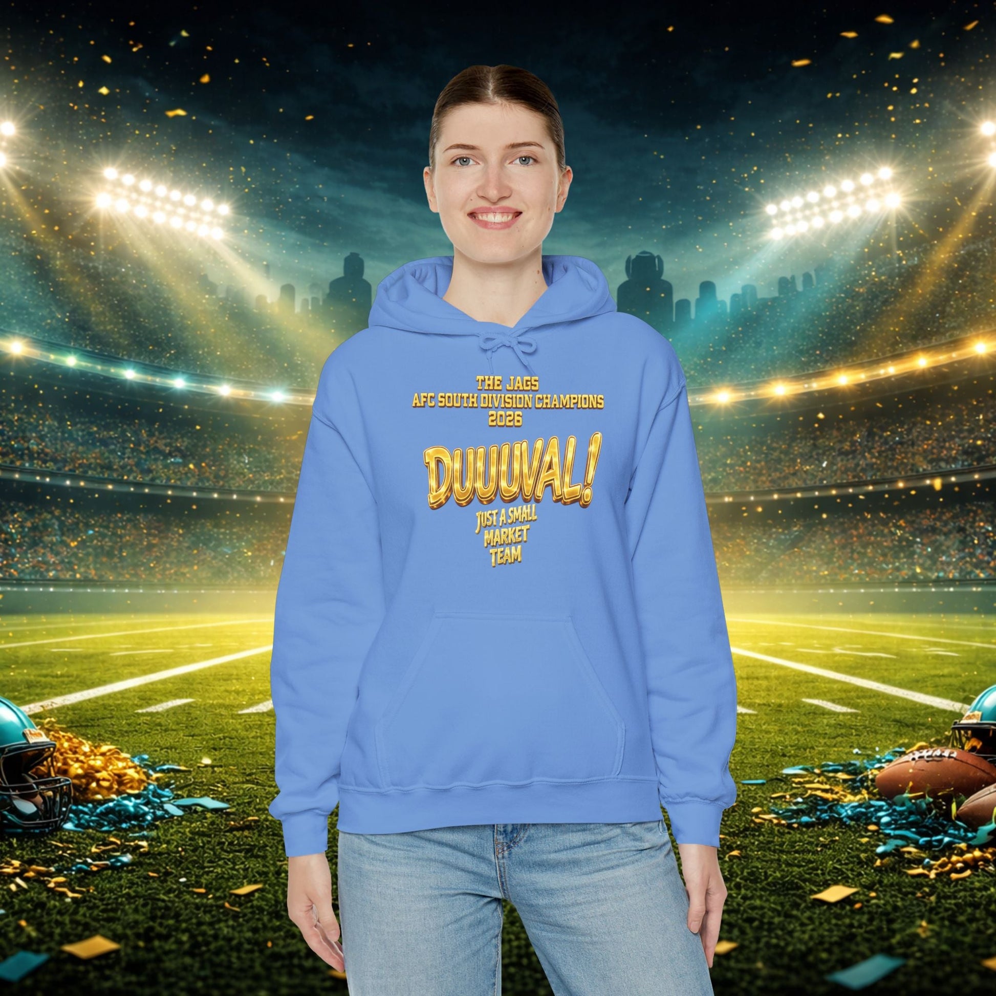 Duuval! Football Hoodie — "Locked In" Small Market Pride Sweatshirt Printify