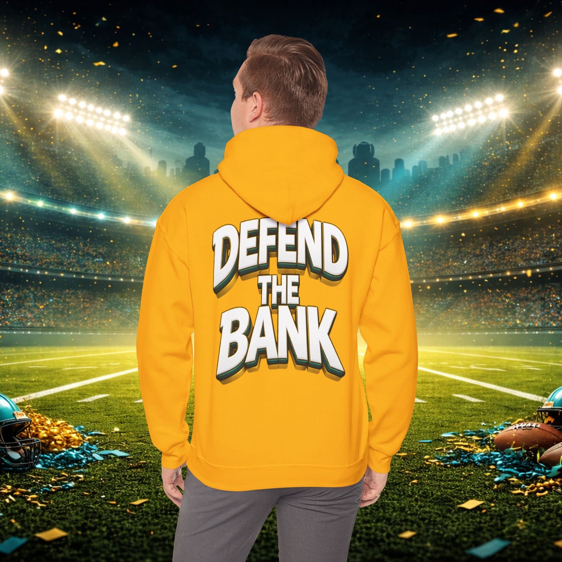 Defend The Bank Hoodie — "DUUUVAL vs EVERYBODY" Jacksonville Streetwear Hoodie Printify