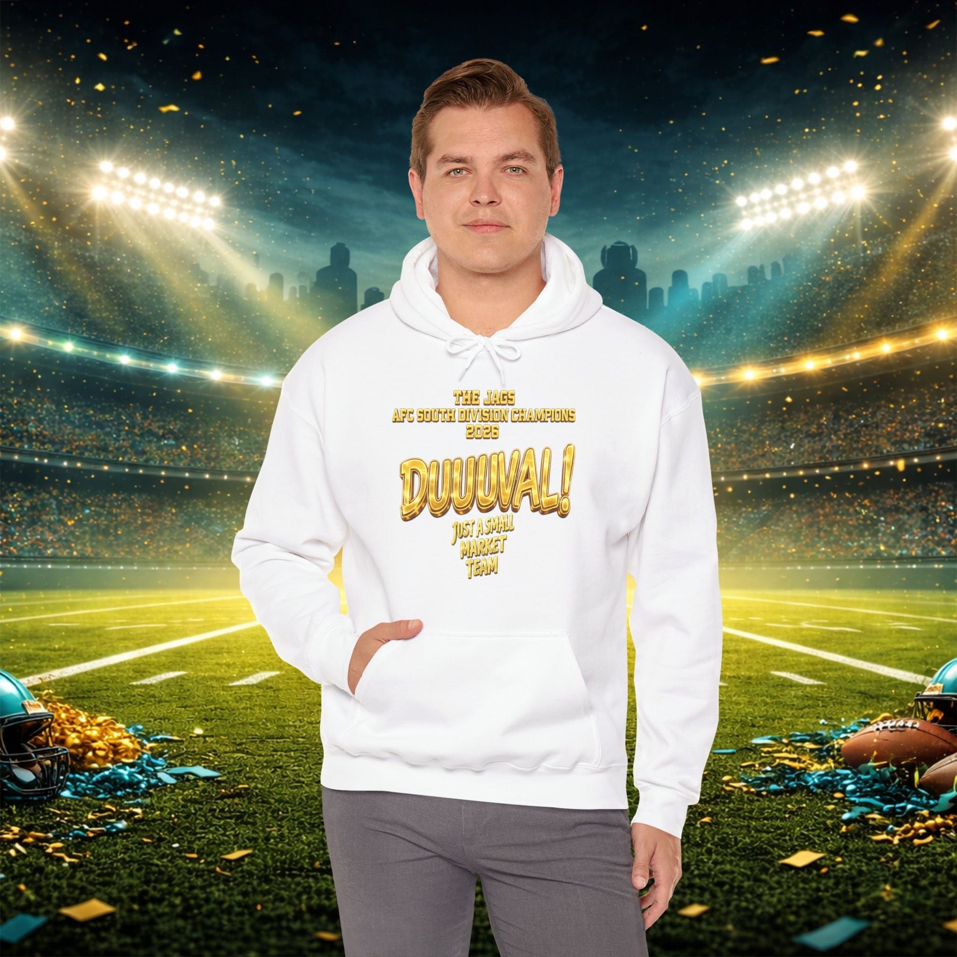 Duuval! Football Hoodie — "Locked In" Small Market Pride Sweatshirt Printify