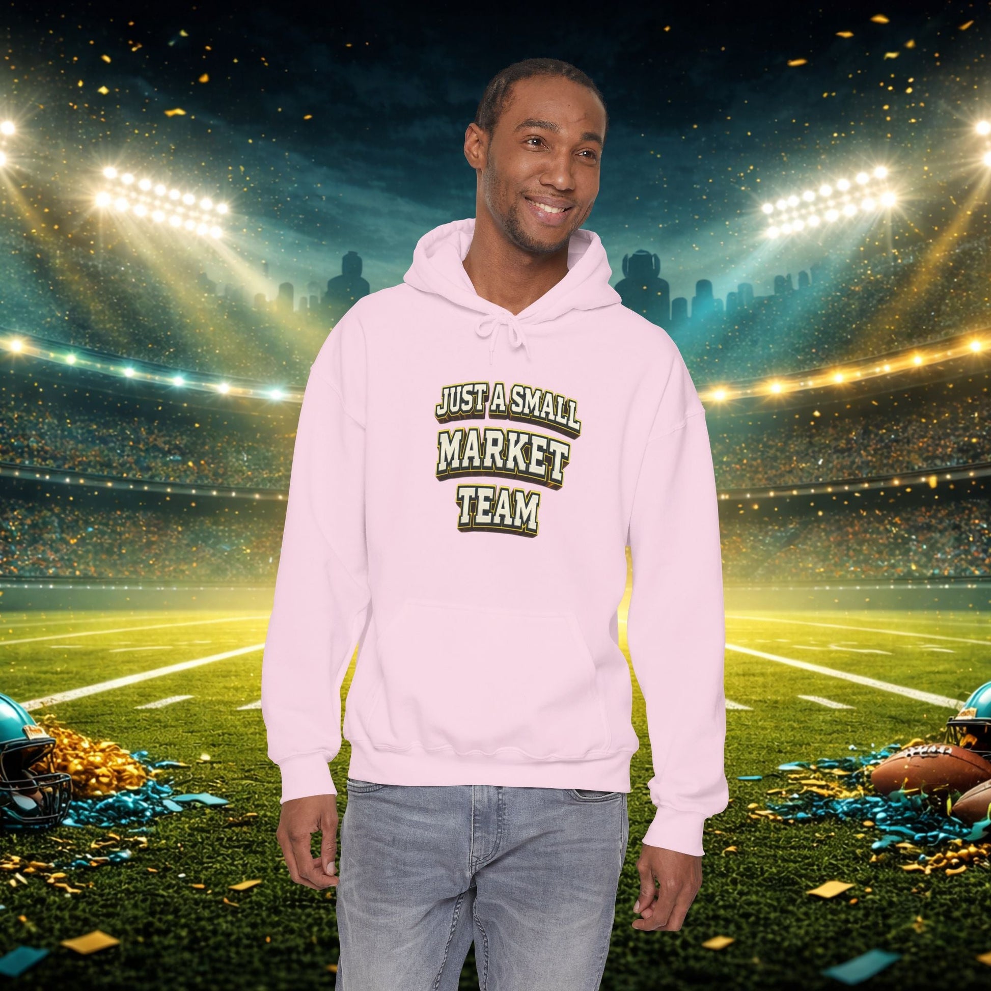 Big A Whoopin Hoodie — "Just a Small Market Team" Football Fan Sweatshirt Printify