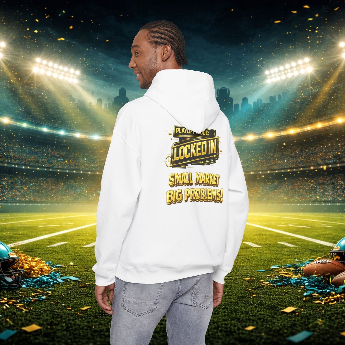Duuval! Football Hoodie — "Locked In" Small Market Pride Sweatshirt Printify