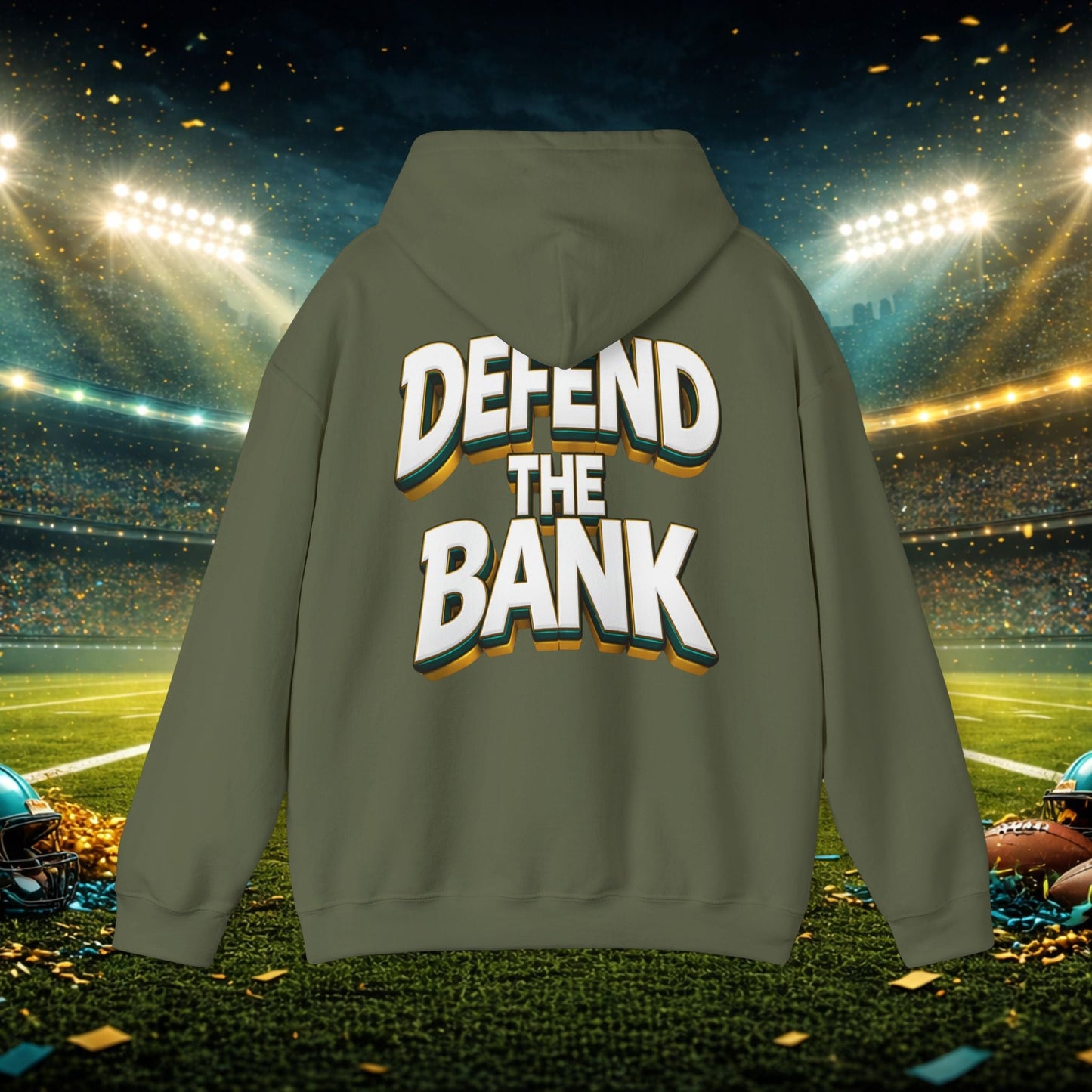 Defend The Bank Hoodie — "DUUUVAL vs EVERYBODY" Jacksonville Streetwear Hoodie Printify