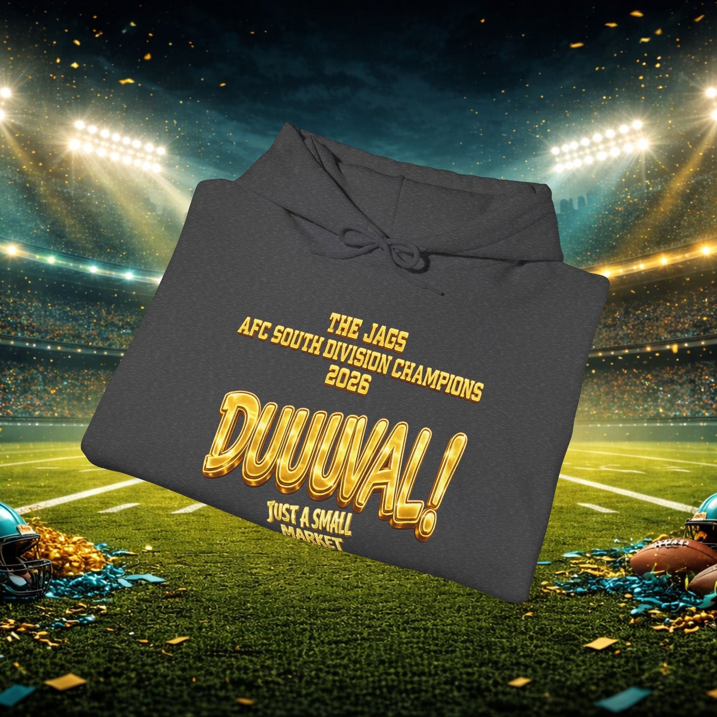 Duuval! Football Hoodie — "Locked In" Small Market Pride Sweatshirt Printify