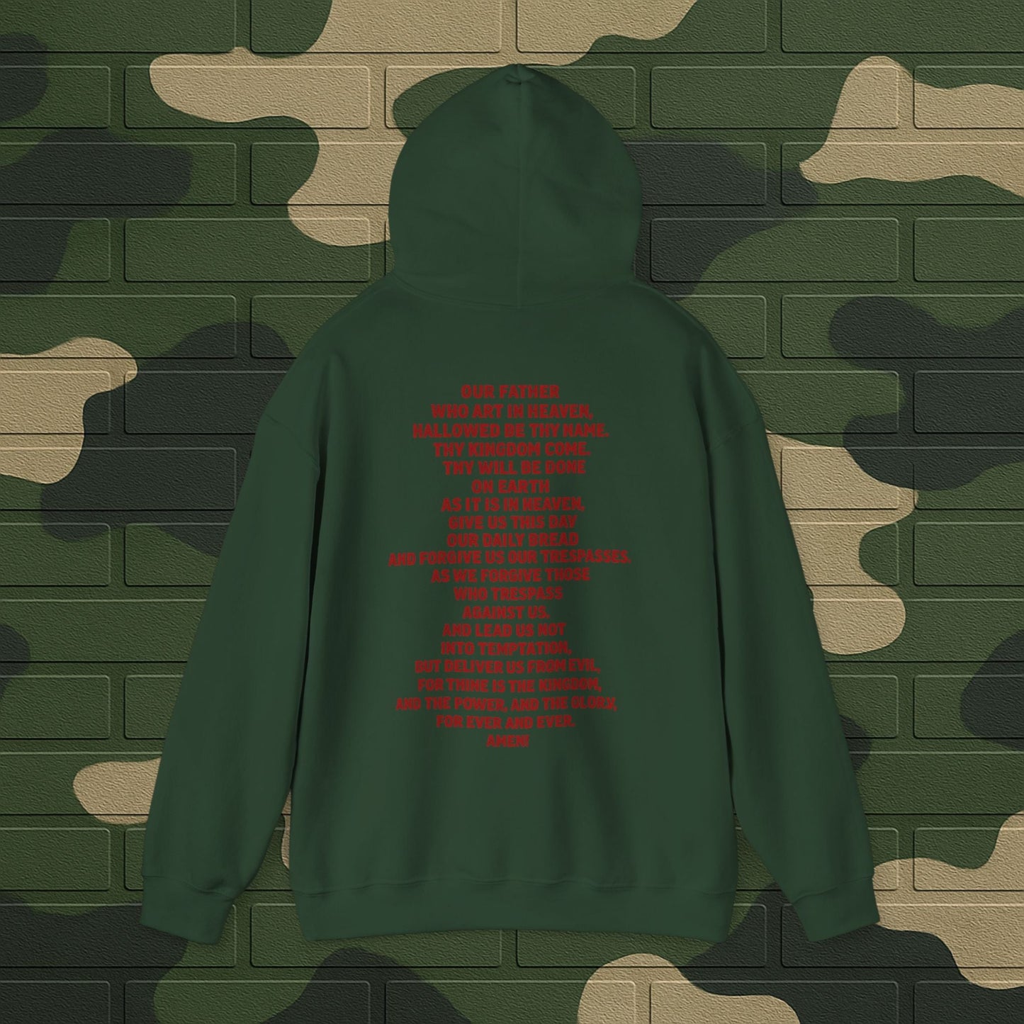 Hoodie — "Long Live Tushay" Memorial Hoodie with Lord's Prayer Back Printify