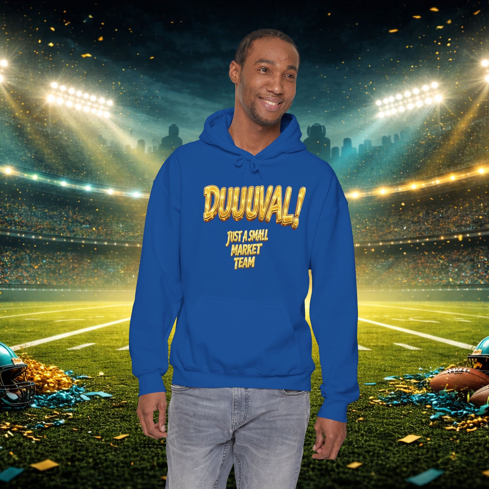Duuval! Football Hoodie — "Locked In" Small Market Pride Sweatshirt Printify
