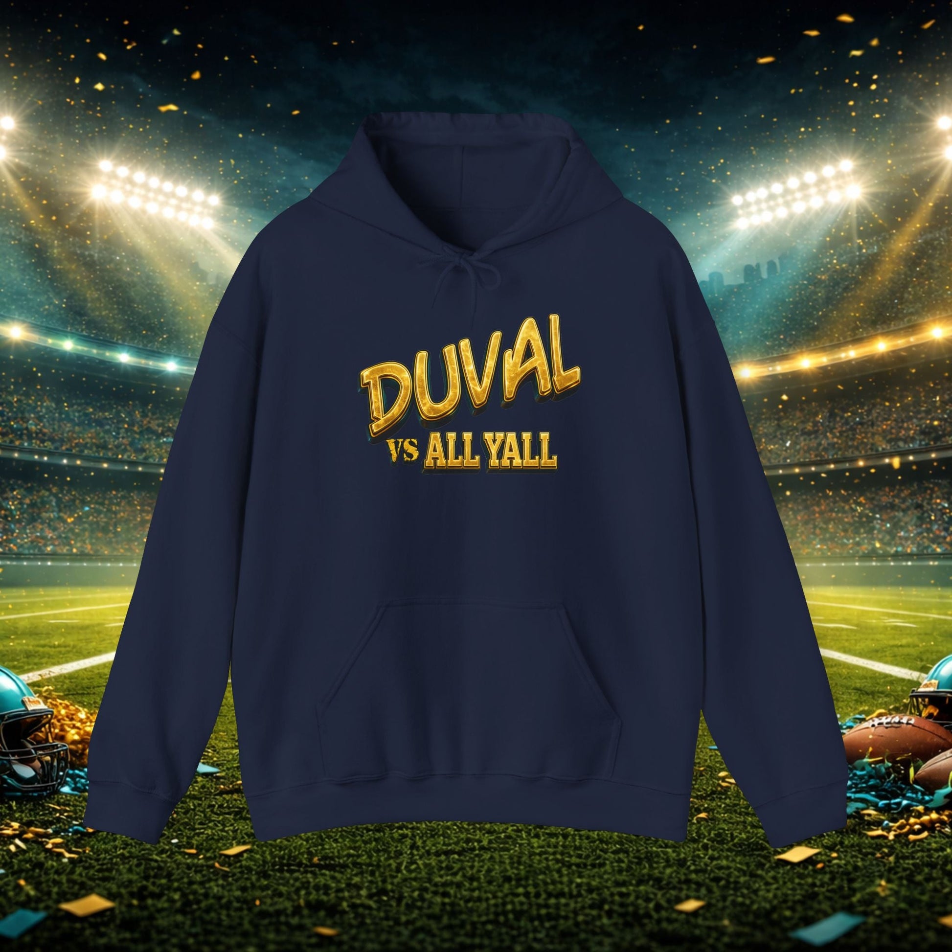 Duval vs All Y’all Hoodie — "Playoff Mode: Locked In" Football Fan Sweatshirt Printify