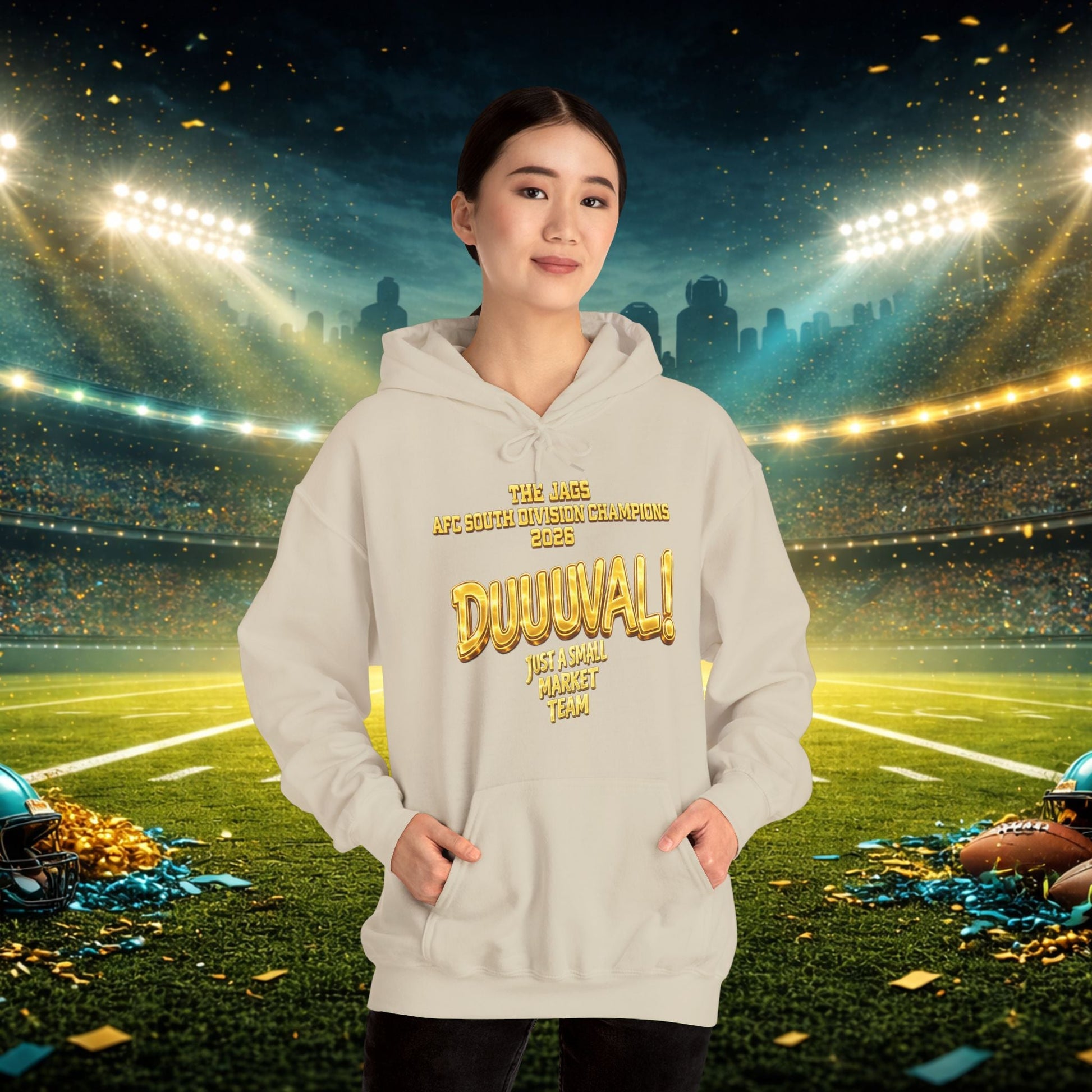 Duuval! Football Hoodie — "Locked In" Small Market Pride Sweatshirt Printify